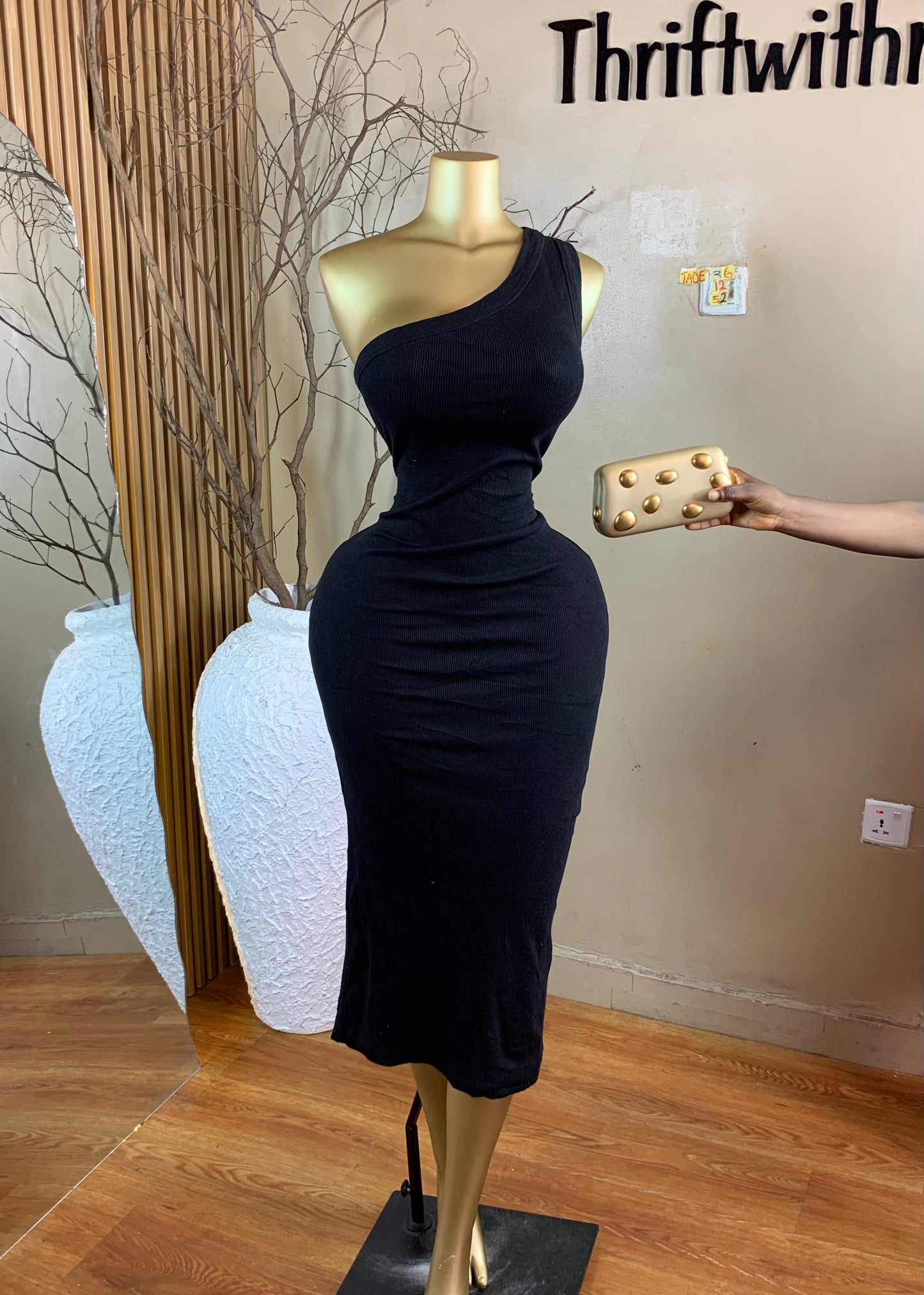 TADE36 SIZE12 Length52 Black dress