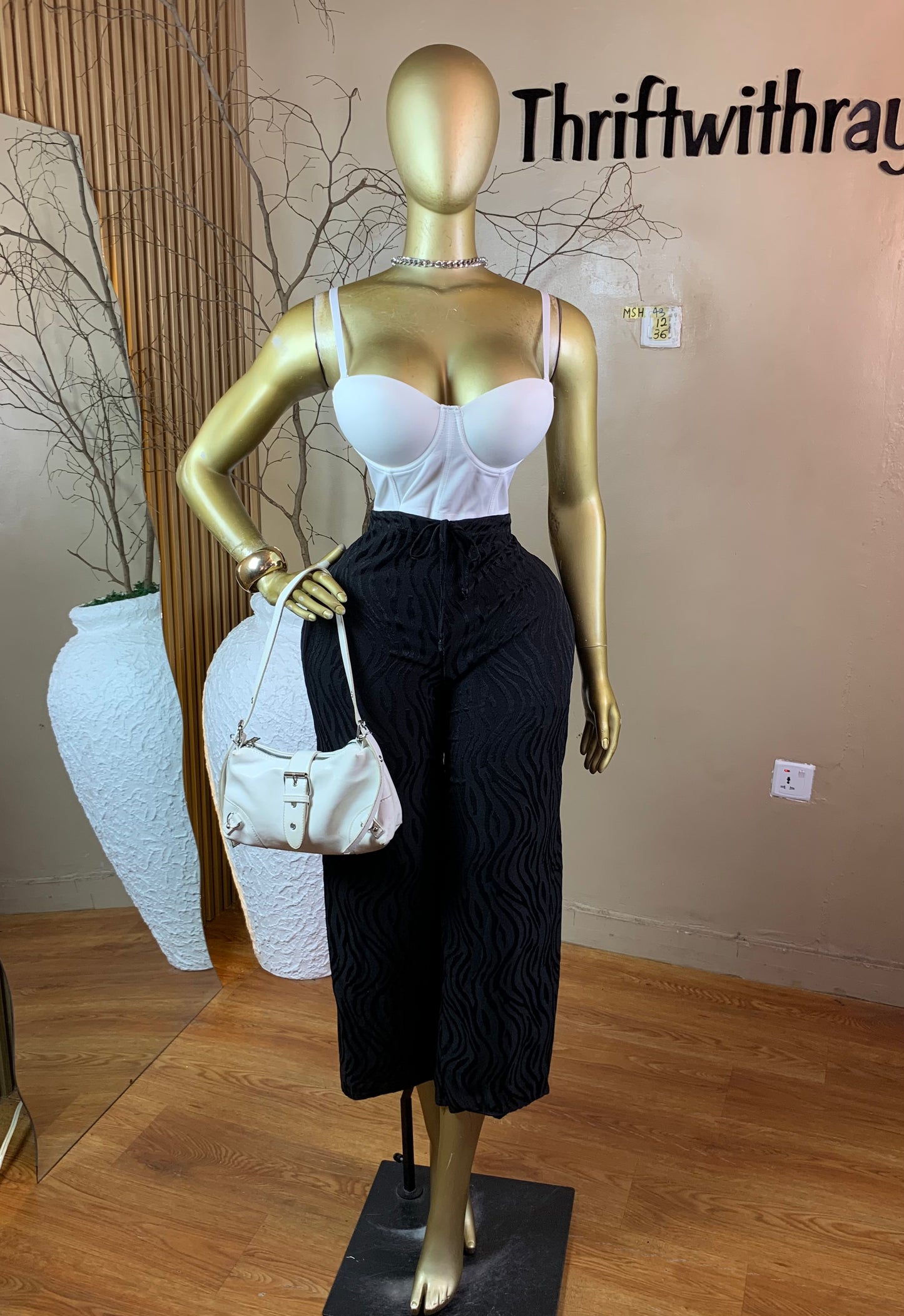 SIZE12 MSH43 BLACK PANT ONLY Length36