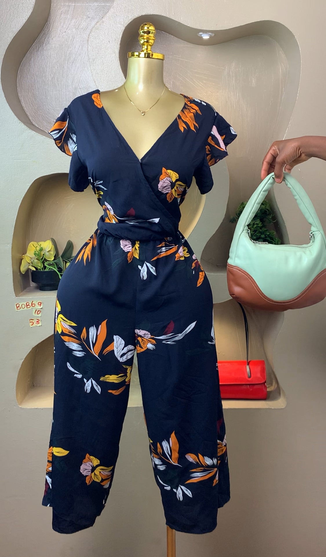BOB69 SIZE10 Floral jumpsuit Length53