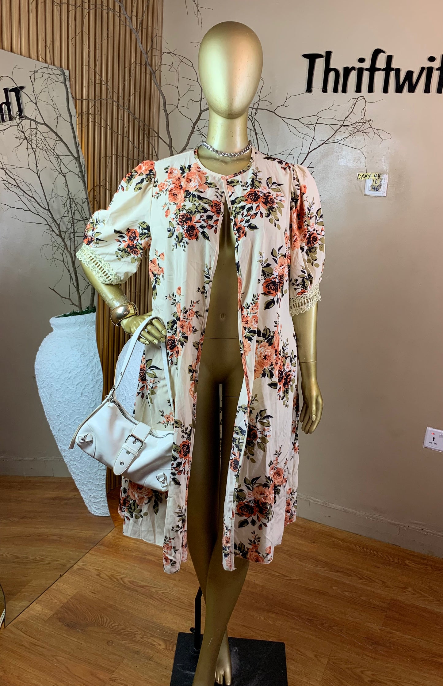 SIZE16 DRAY48 FLORAL KINONO