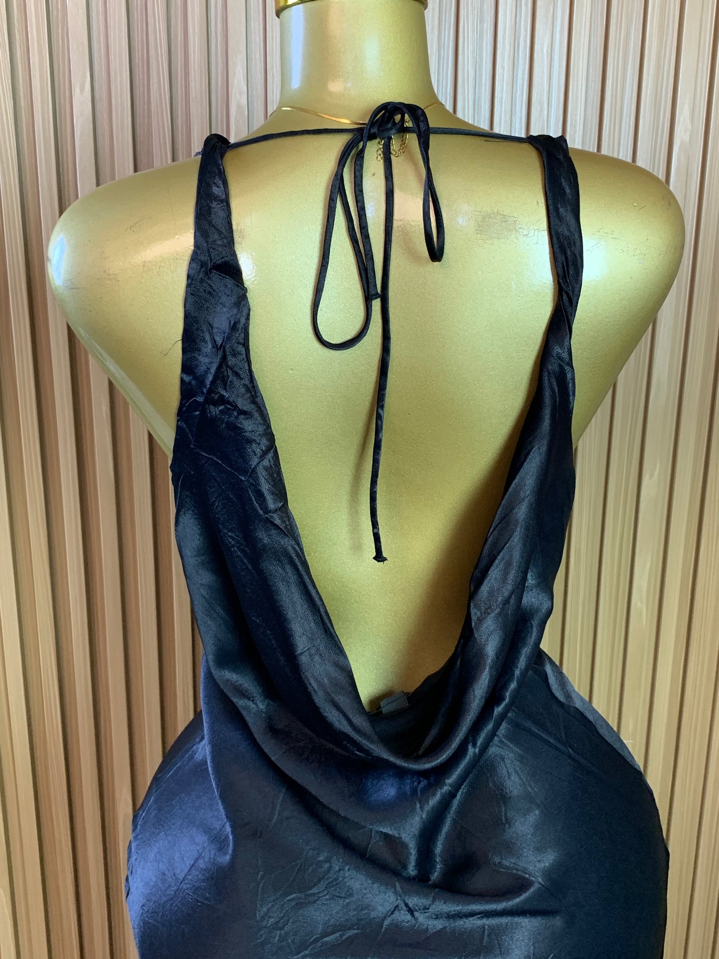 TOBI61 SIZE8 Length53 black dress