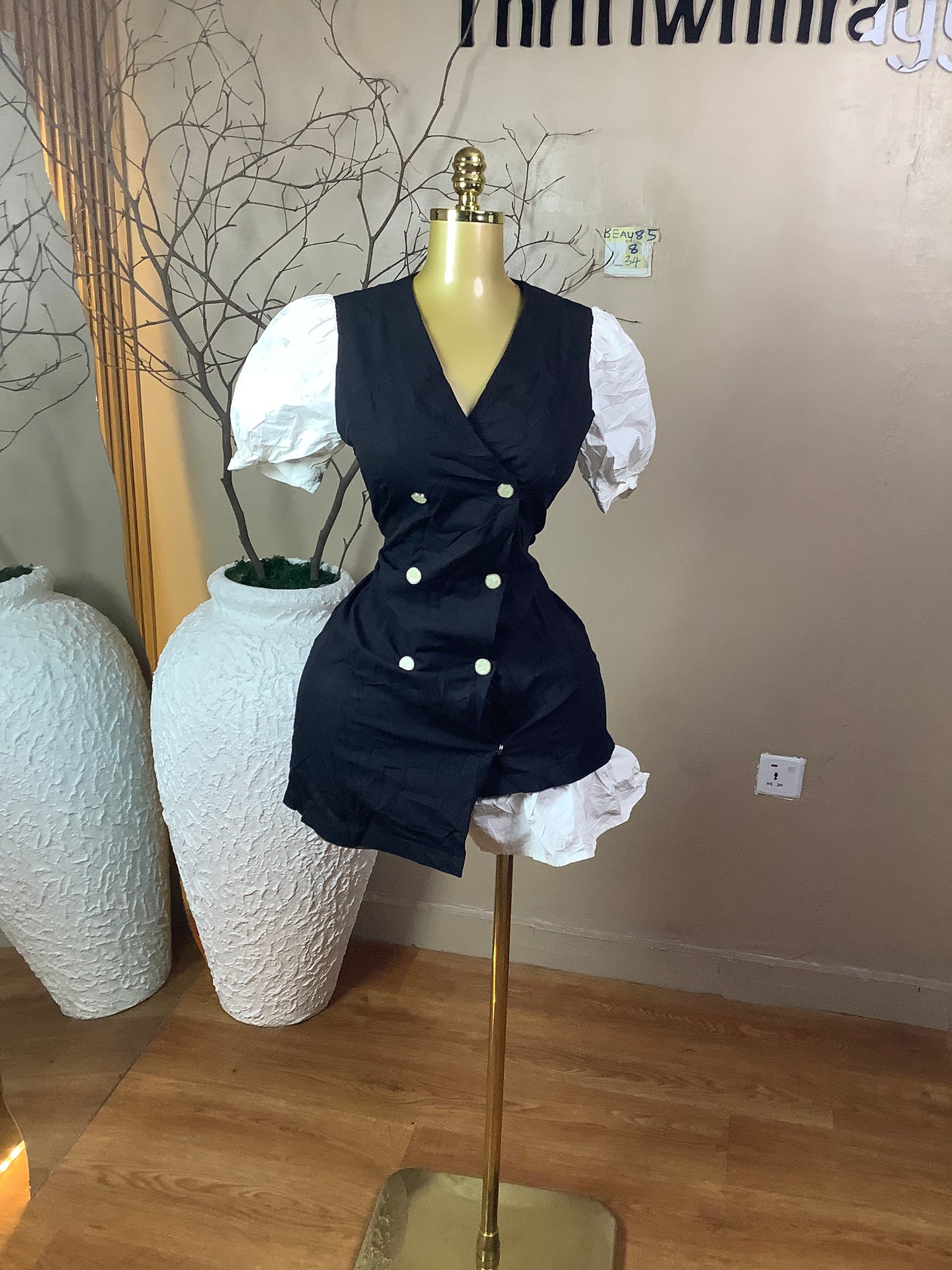 SIZE8 Beau85 Length34(black&white)