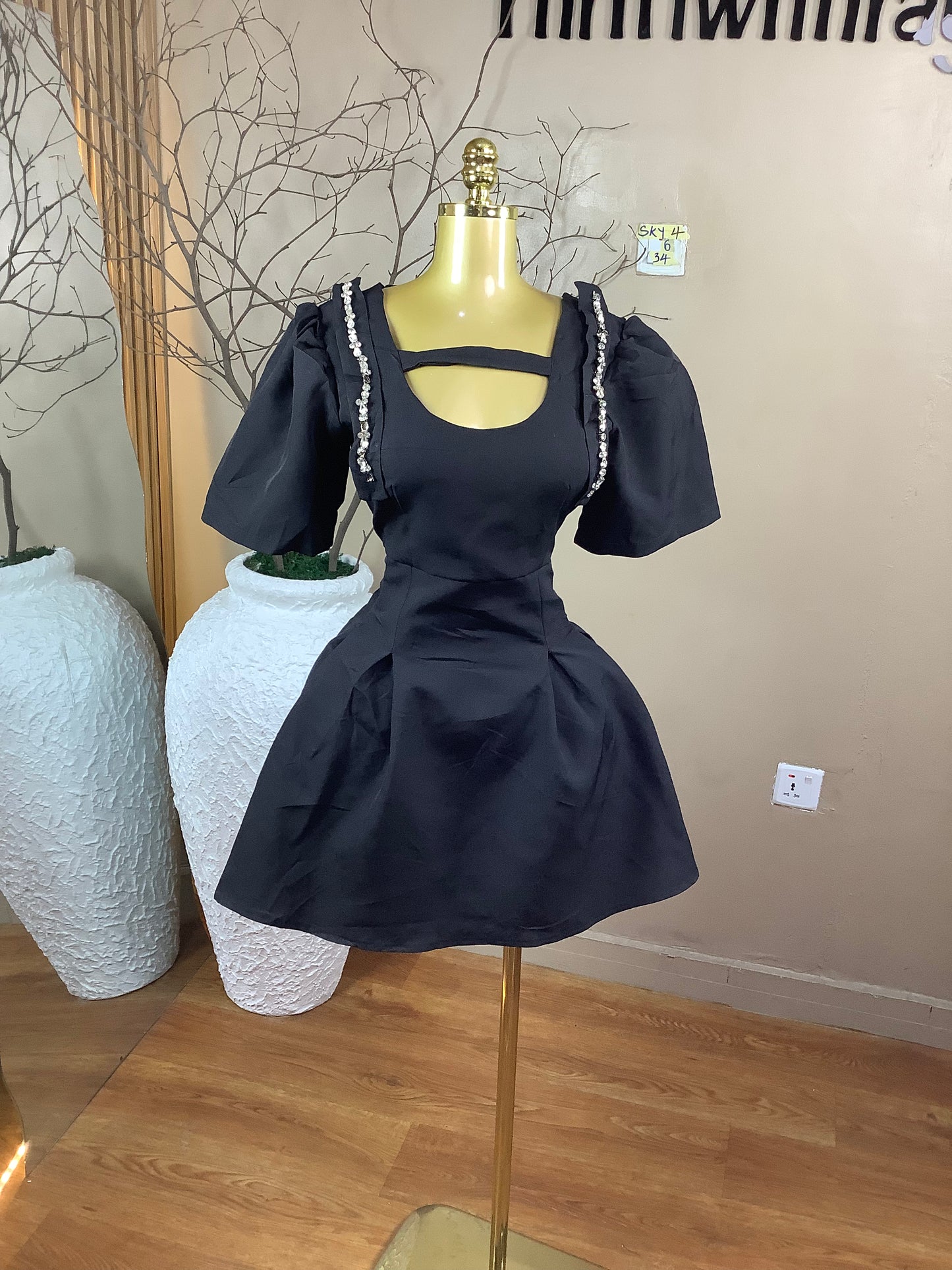 SIZE6 SKY4 Length34(black)