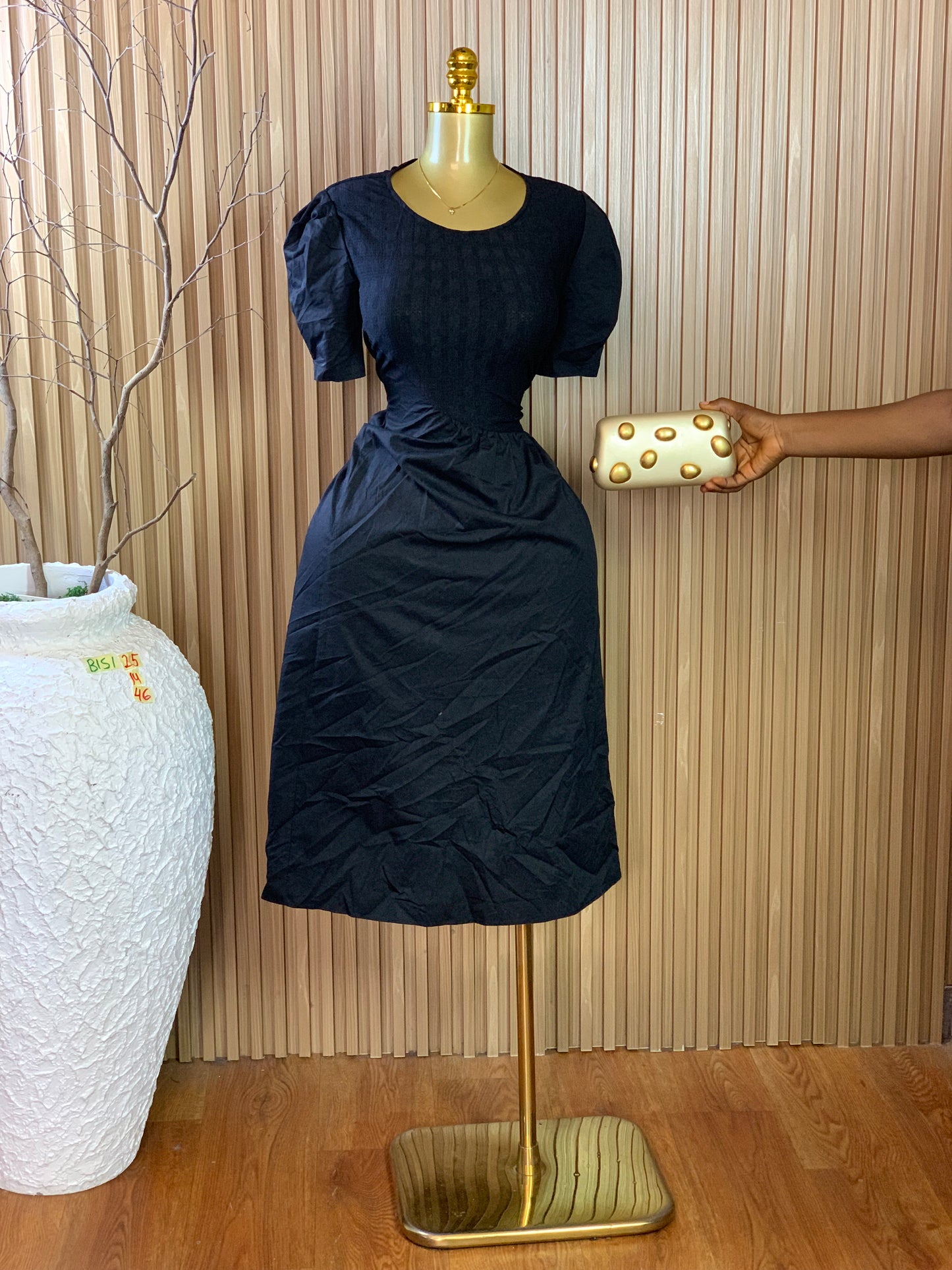 BISI25 SIZE14 Length46 black dress