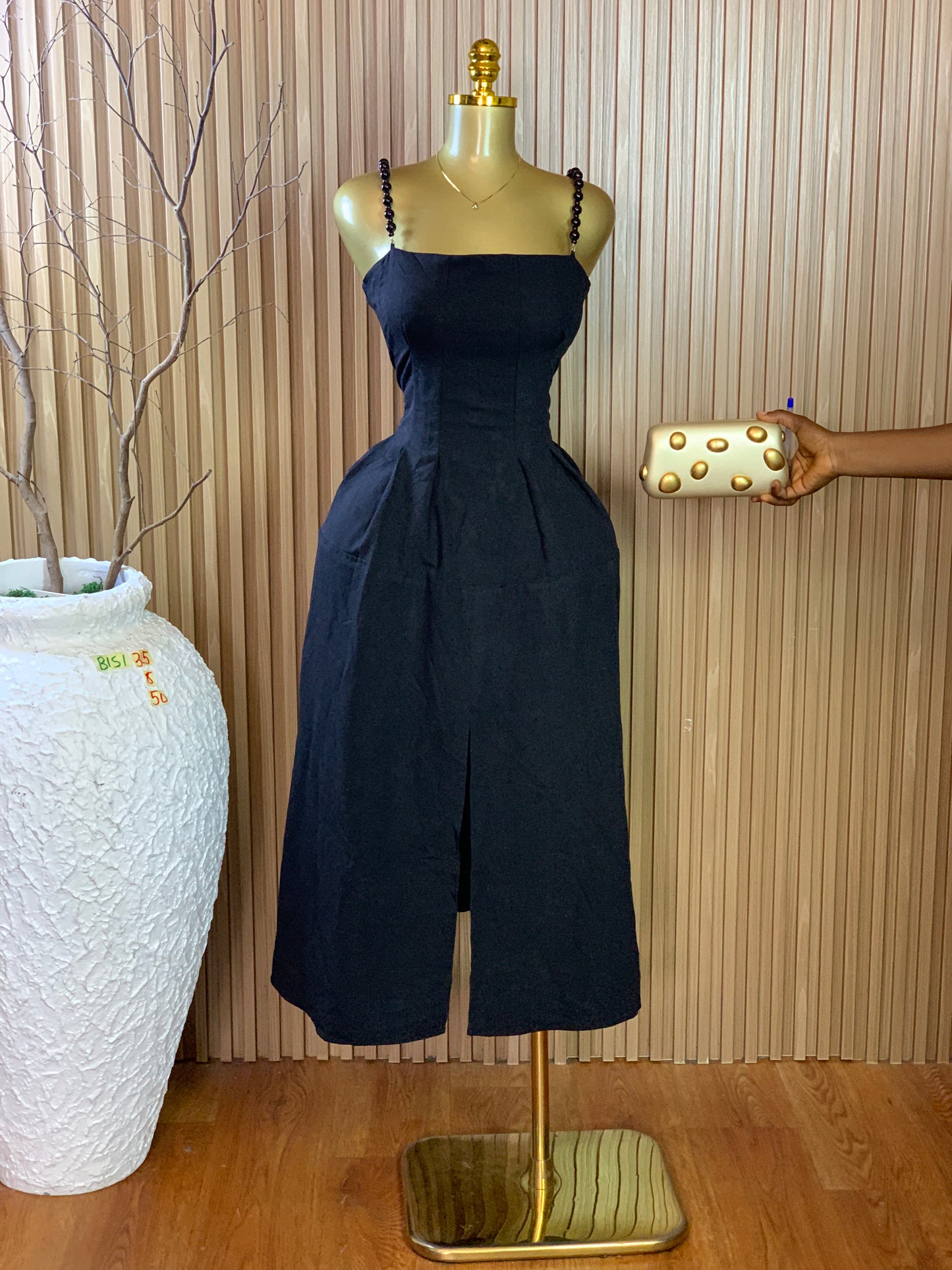 BISI35 SIZE8 Length50 black dress