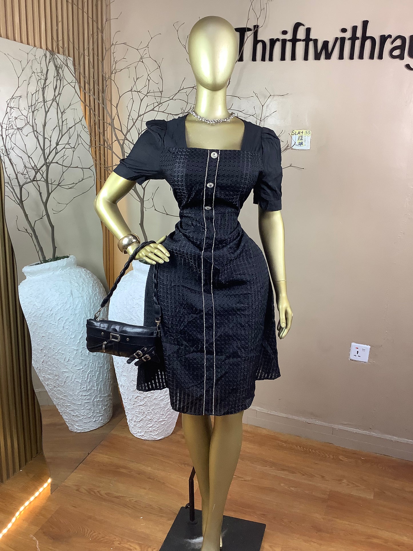 SIZE12 Slay33 Length48(Black)
