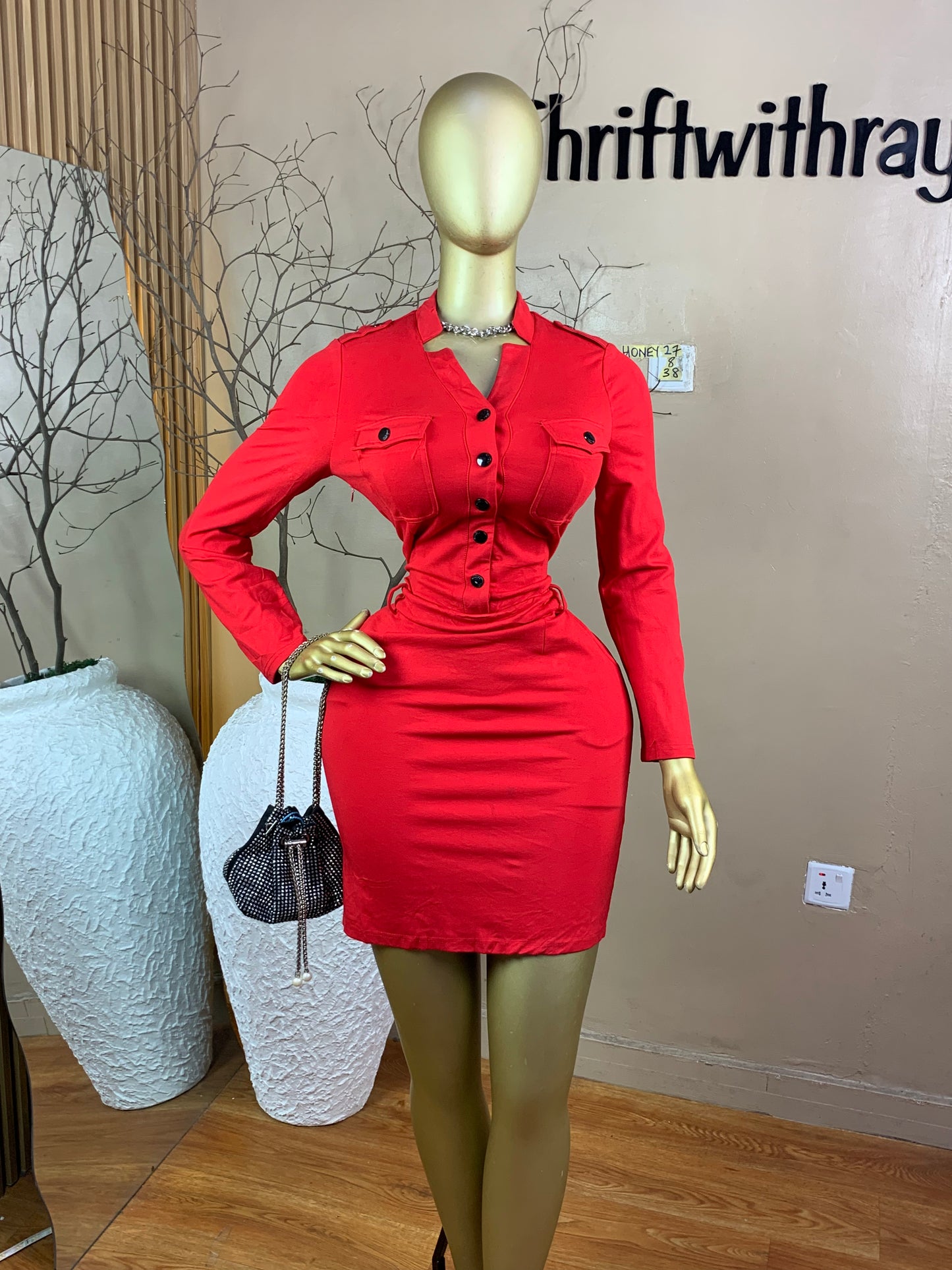 SIZE8 HONEY27 Length38(red)