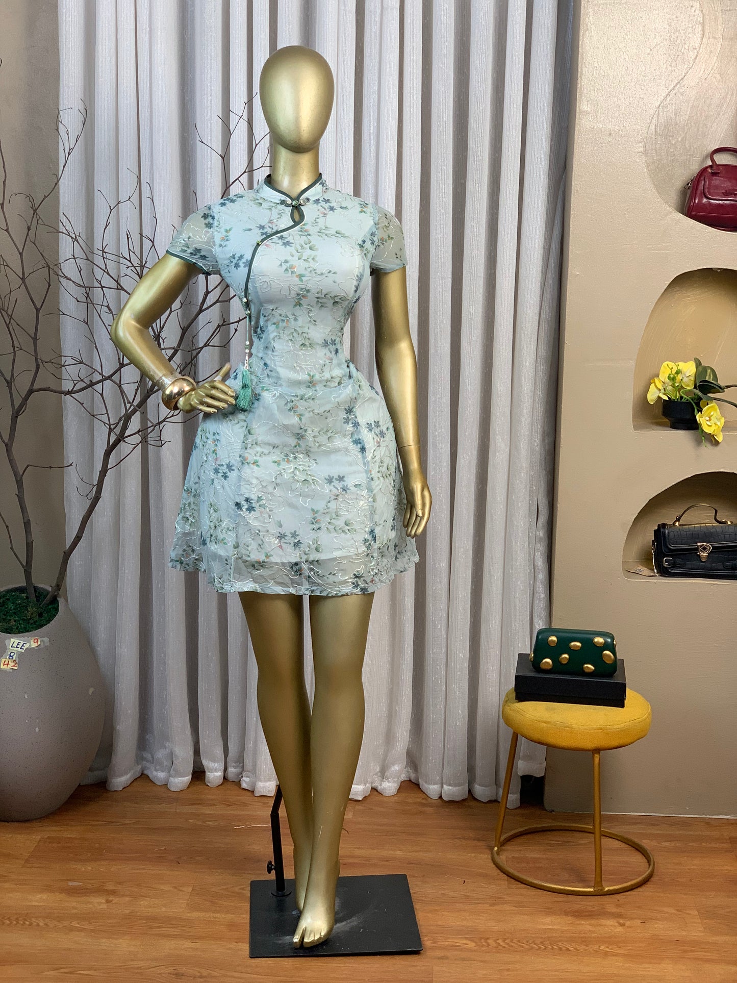 LEE9 SIZE8 Floral DRESS Length42