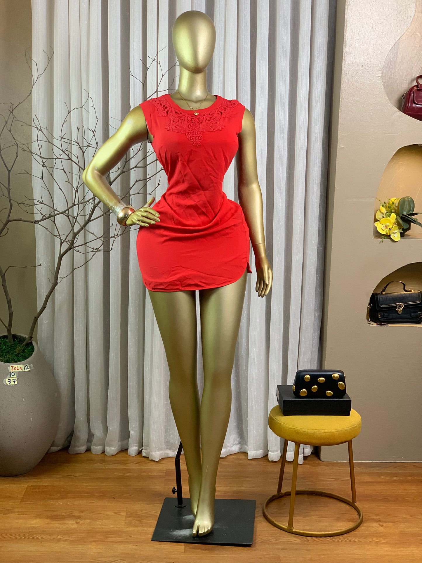 JOLA12 SIZE10 Red DRESS Length37