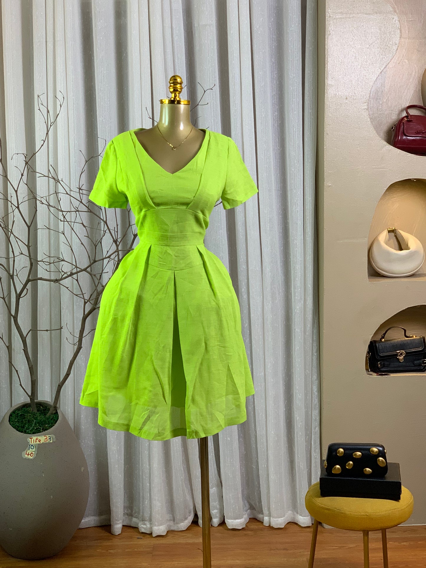 TIFE33 SIZE10 Lemon DRESS Length40