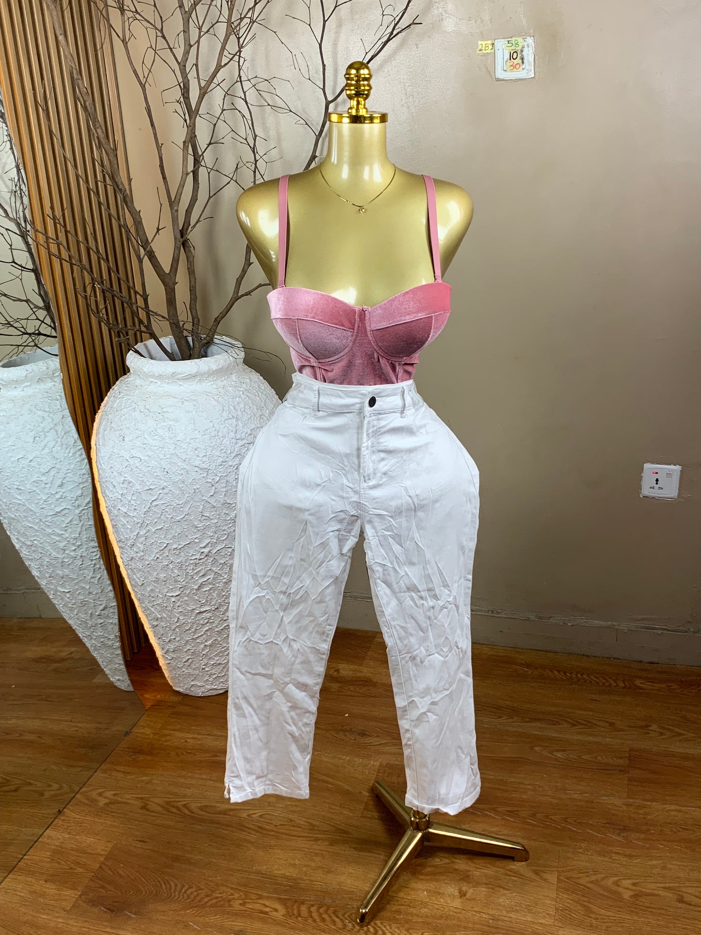 2Baggy jean58 SIZE10 Length30 White