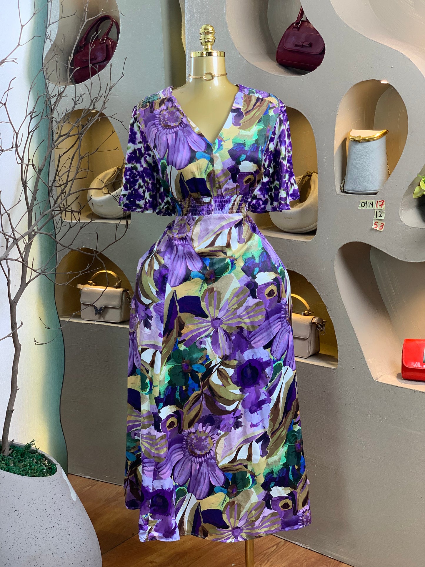 OYIN17 SIZE12 Floral DRESS Length53