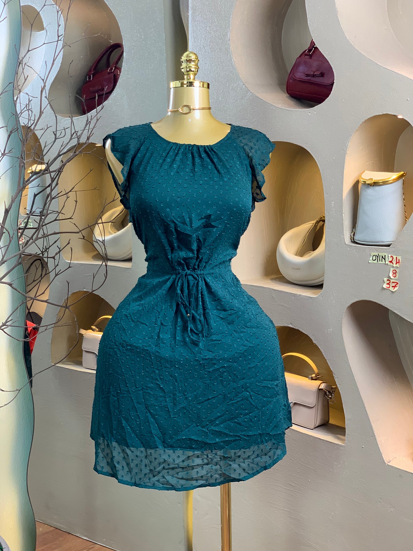 OYIN24 SIZE8 Green DRESS Length37