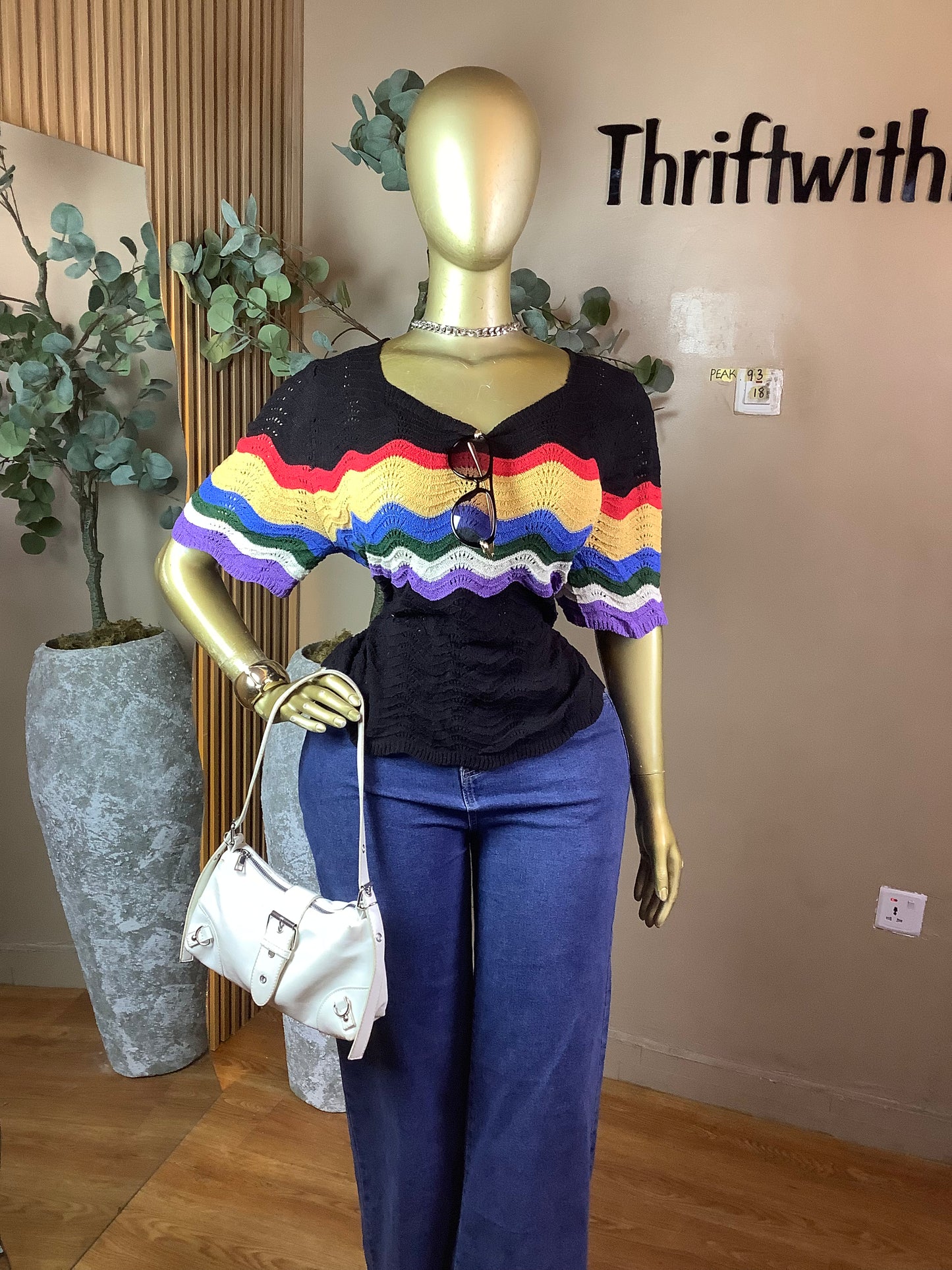 PEAK93 MULTI COLOR KNIT TOP SIZE18