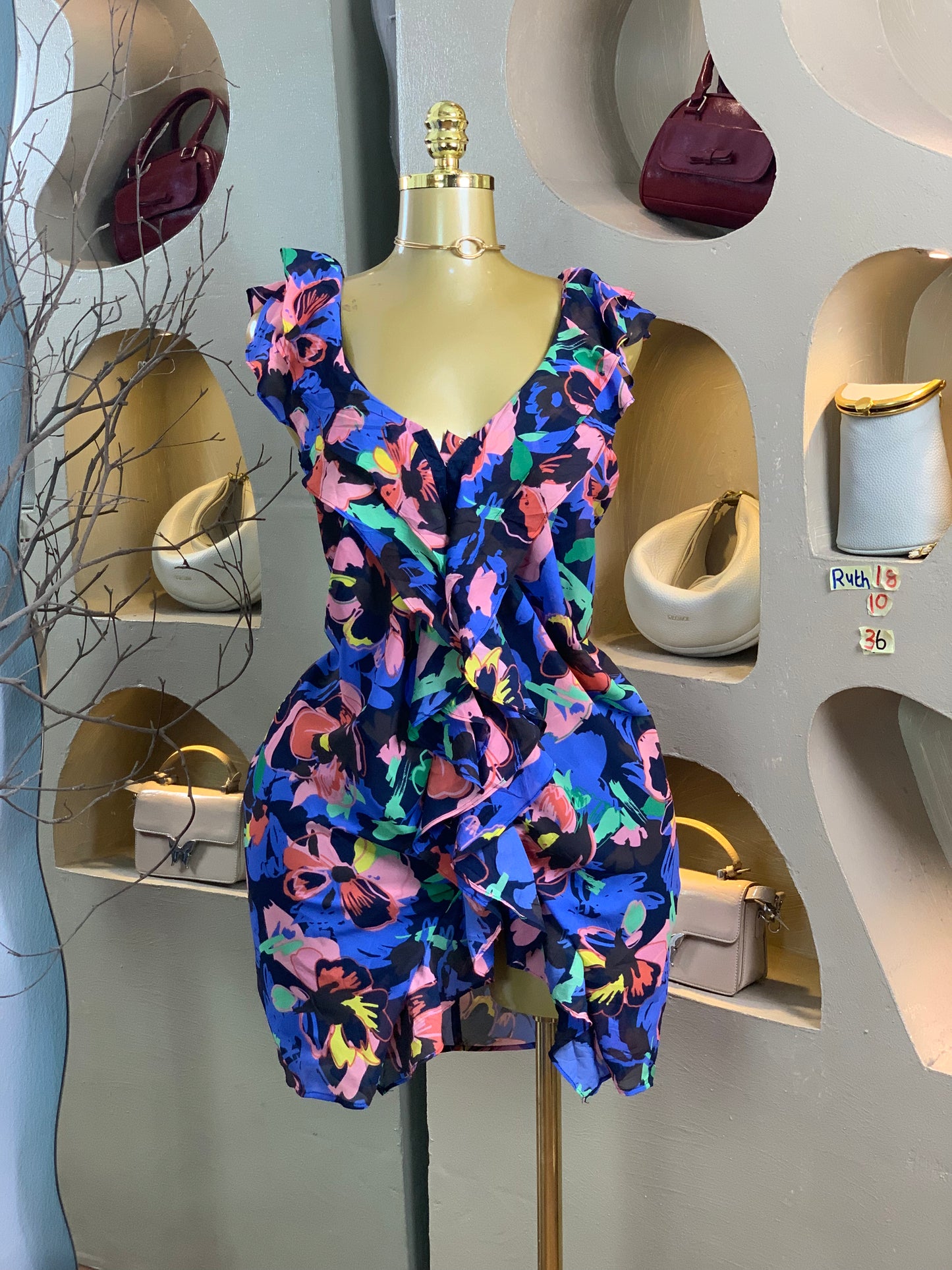 RUTH18 SIZE10 Floral DRESS Length36