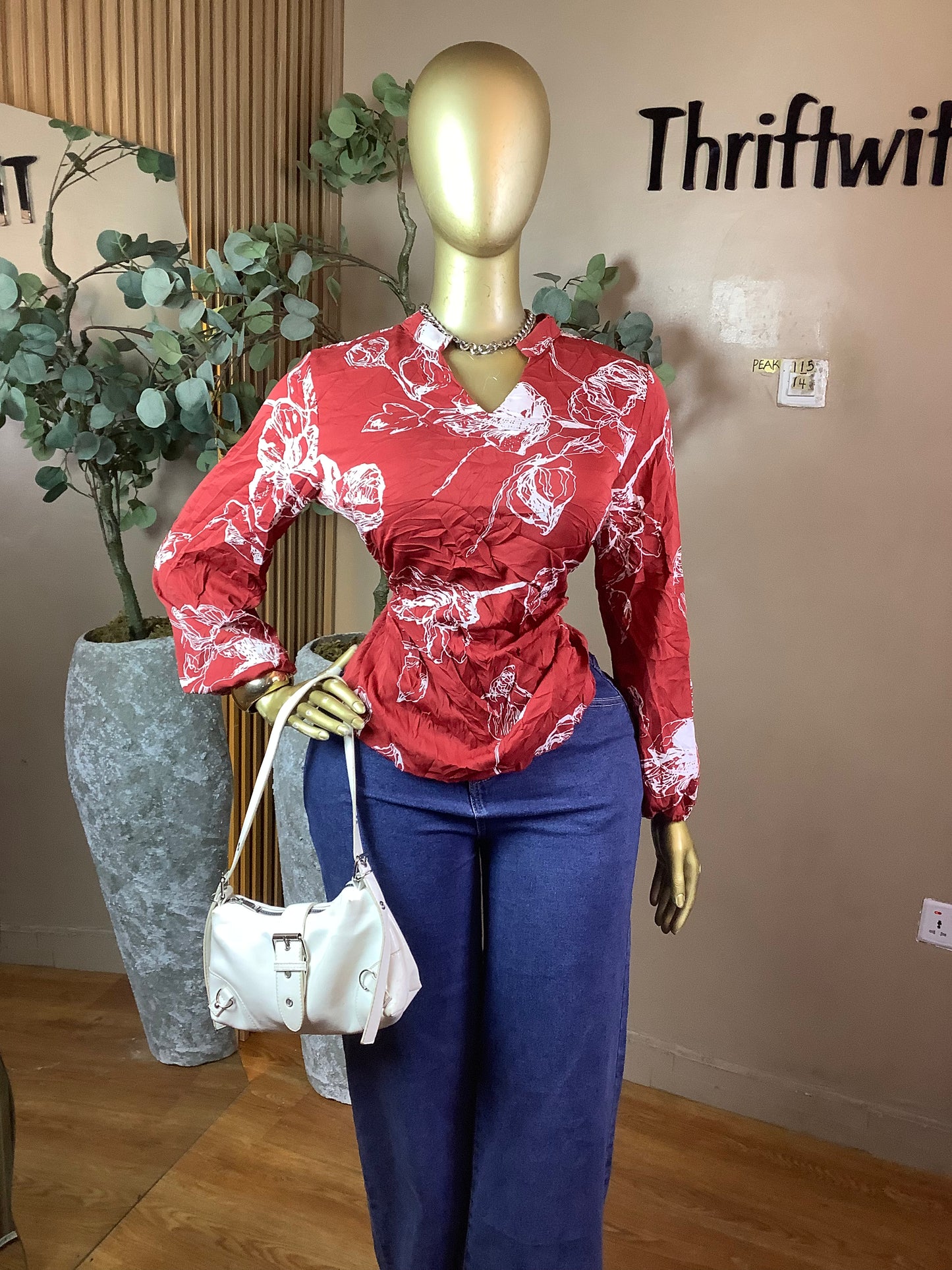 PEAK115 BURNT ORANGE&WHITE TOP SIZE14