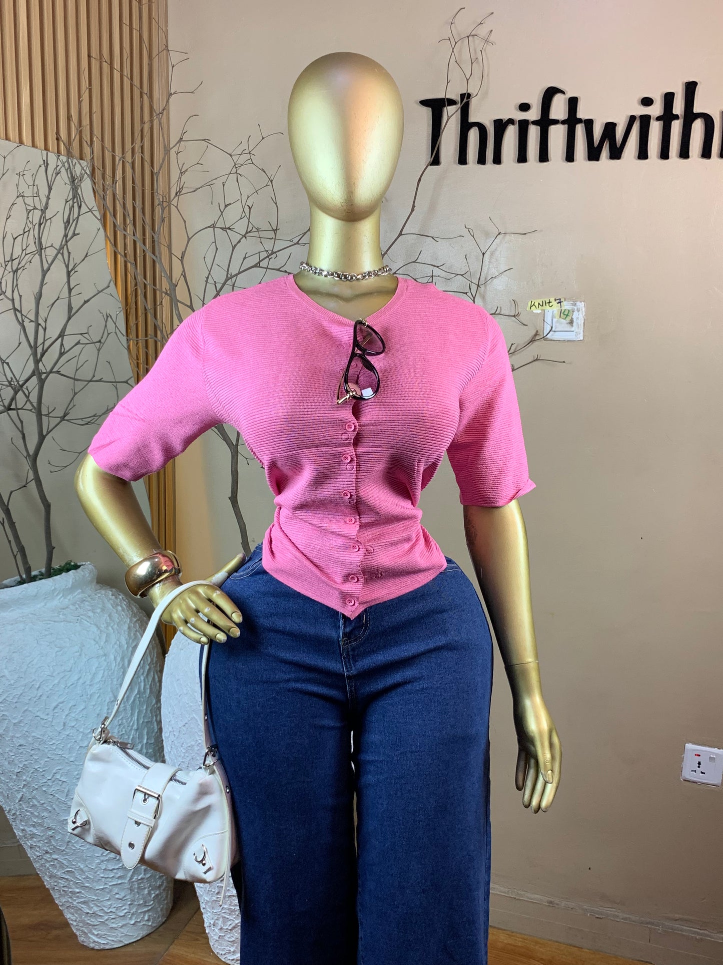 SIZE14 KNIT7(Top only)(Pink)
