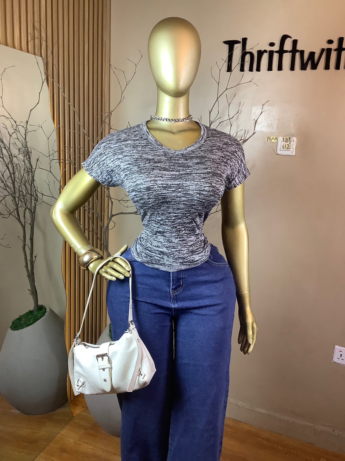 PEAK131 GREY TOP SIZE12