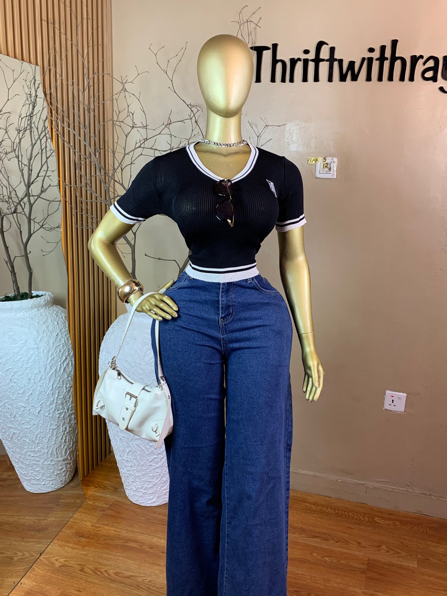 PEAK5 BLACK&WHITE TOP SIZE12