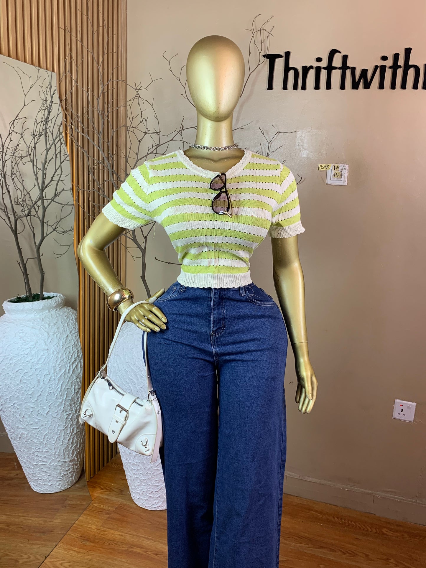 PEAK16 GREEN&WHITE TOP SIZE14