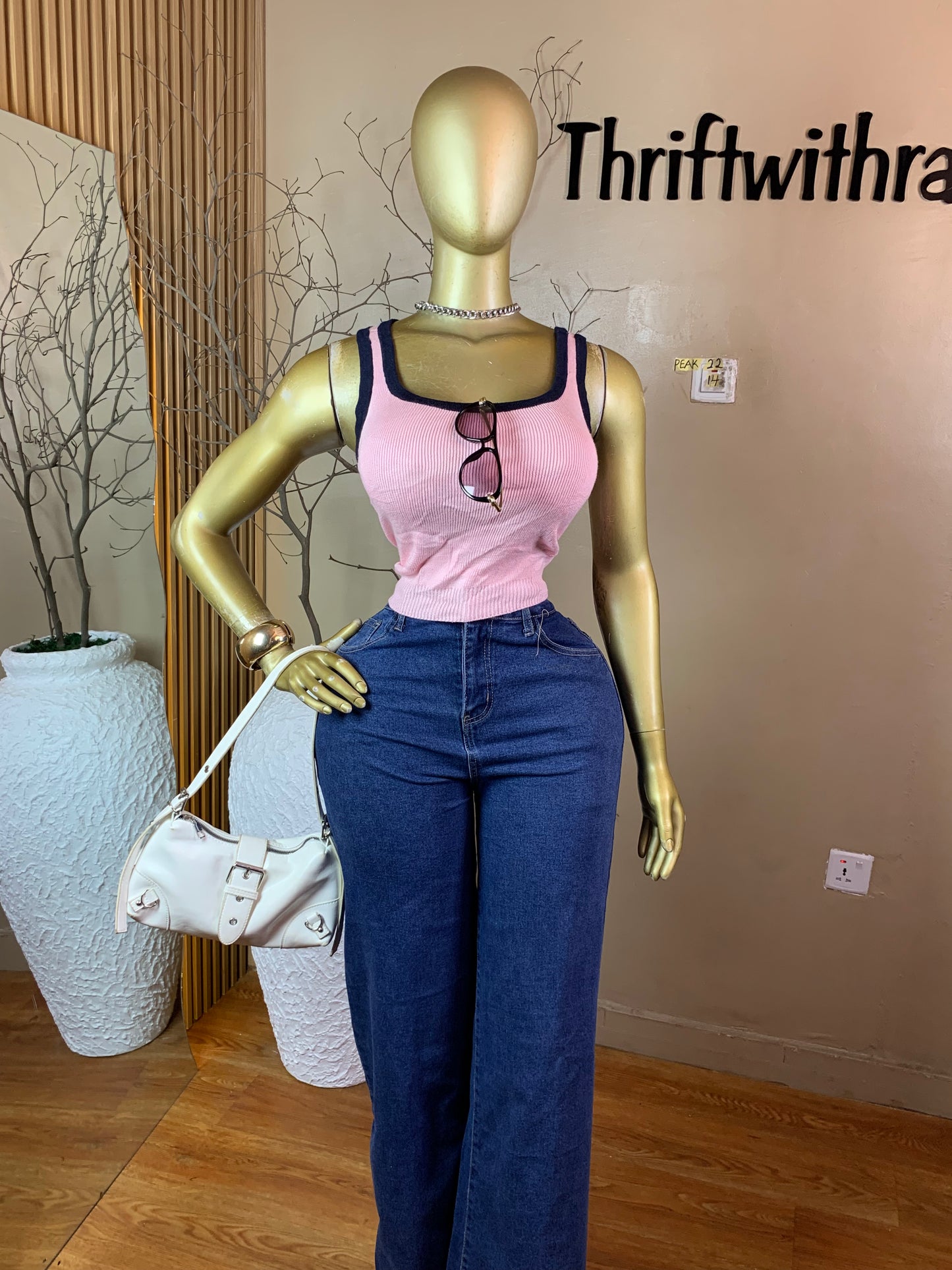 PEAK22 PINK&BLUE TOP SIZE14