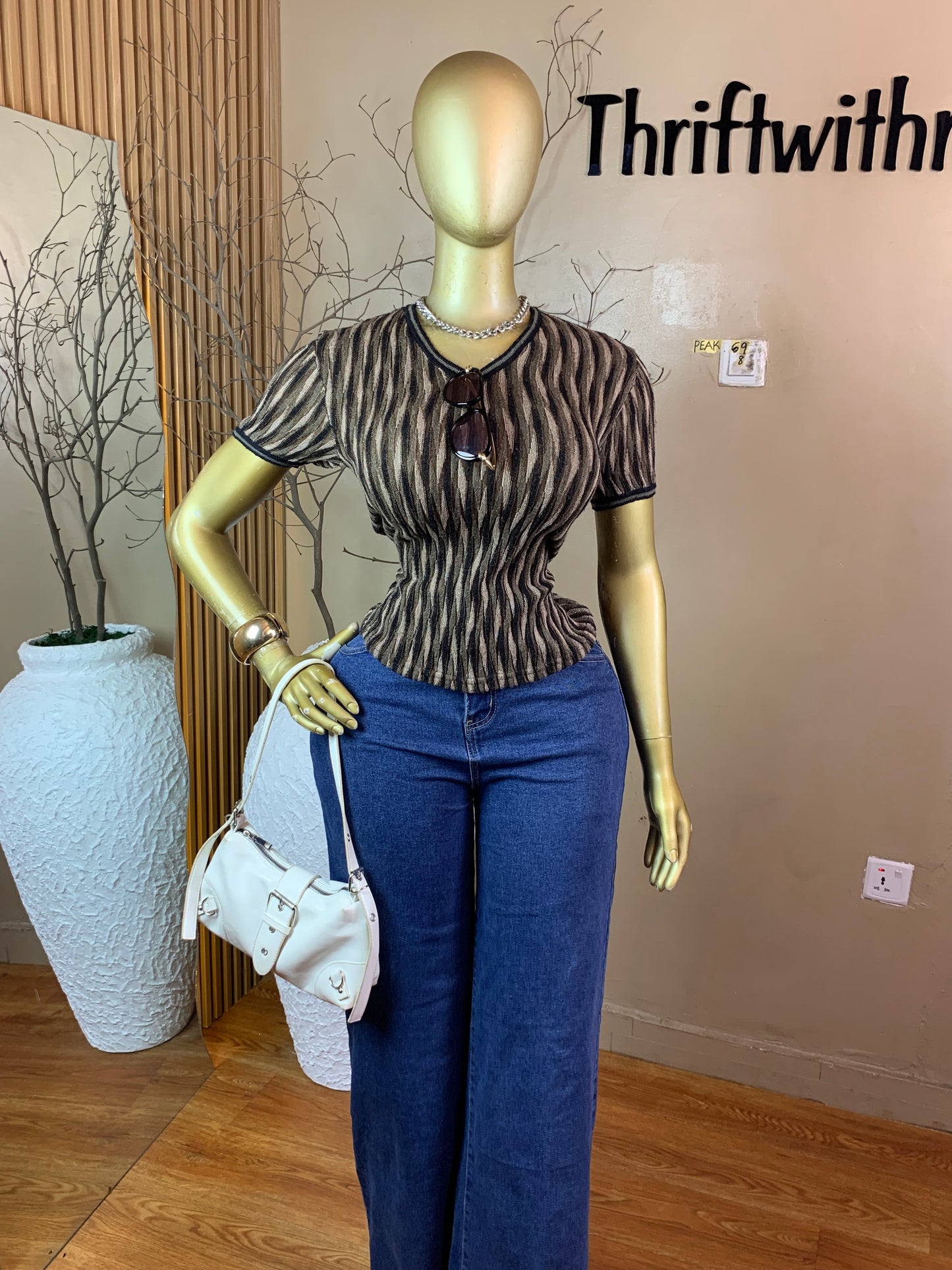 PEAK69 ARMY GREEN TOP SIZE8