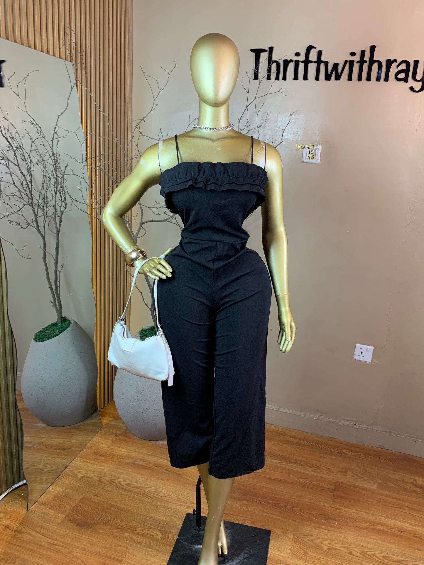 DAVE67 BLACK JUMPSUIT SIZE10 Length53