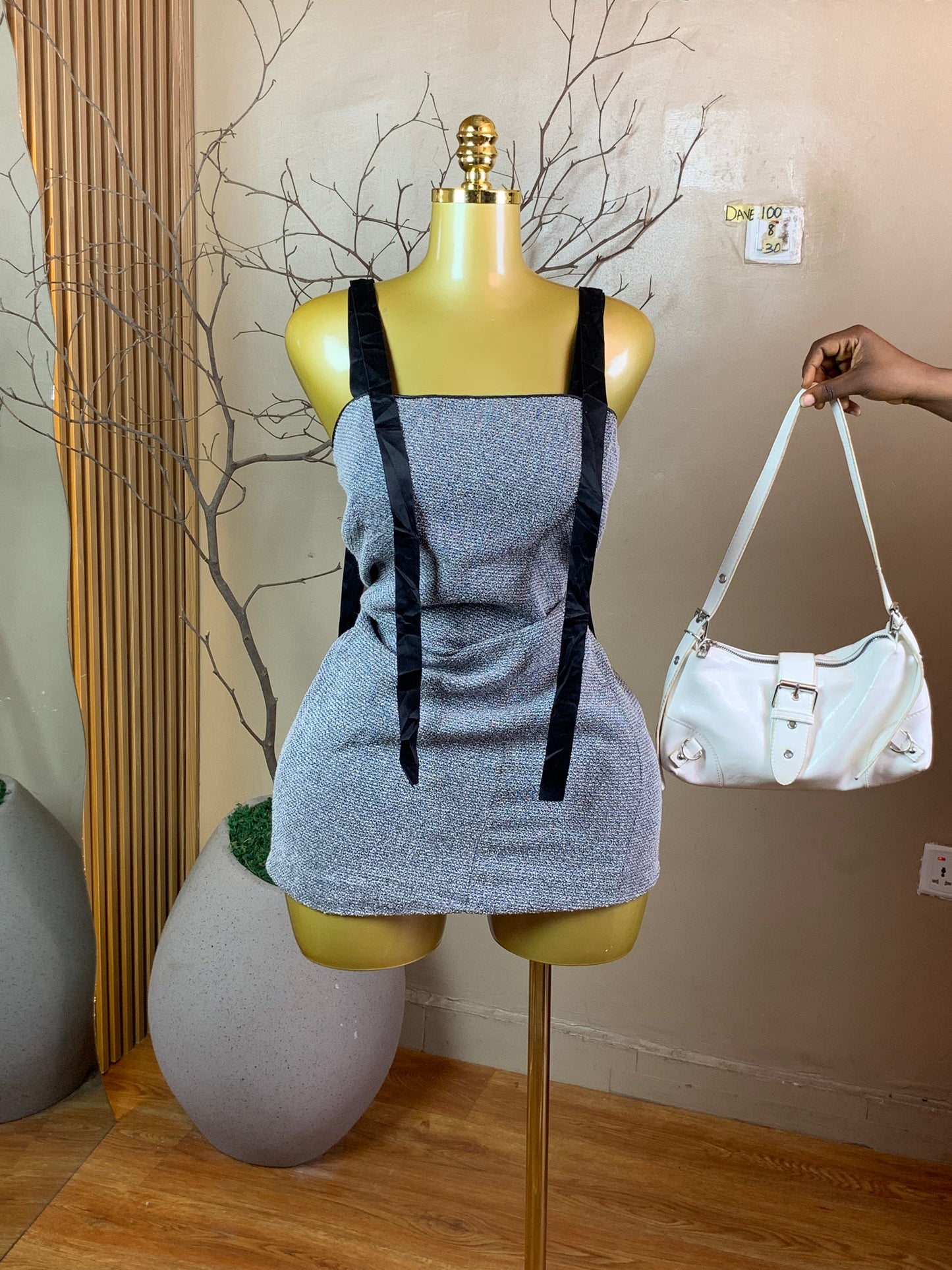 DAVE100 GREY DRESS SIZE8 Length30