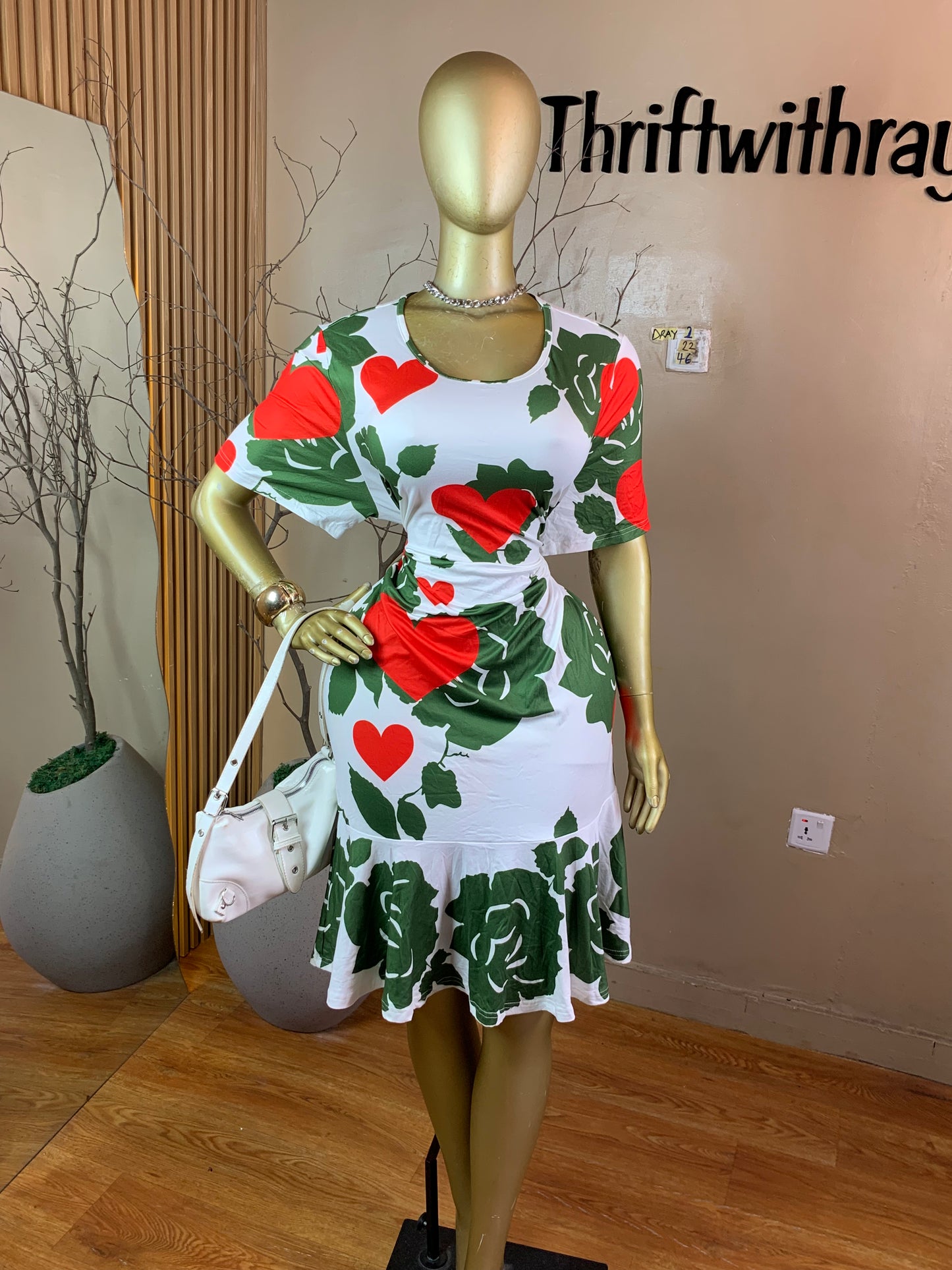SIZE22 DRAY2 MULTI COLOR DRESS Length46