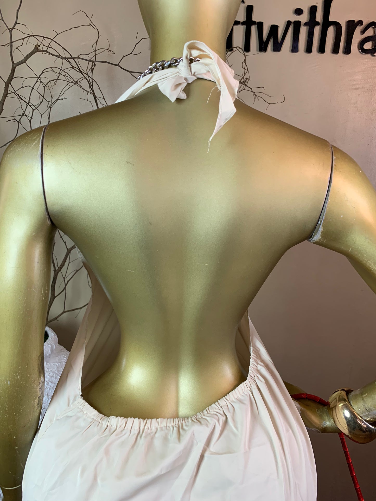 SIZE10 DRAY27 CREAM DRESS Length58