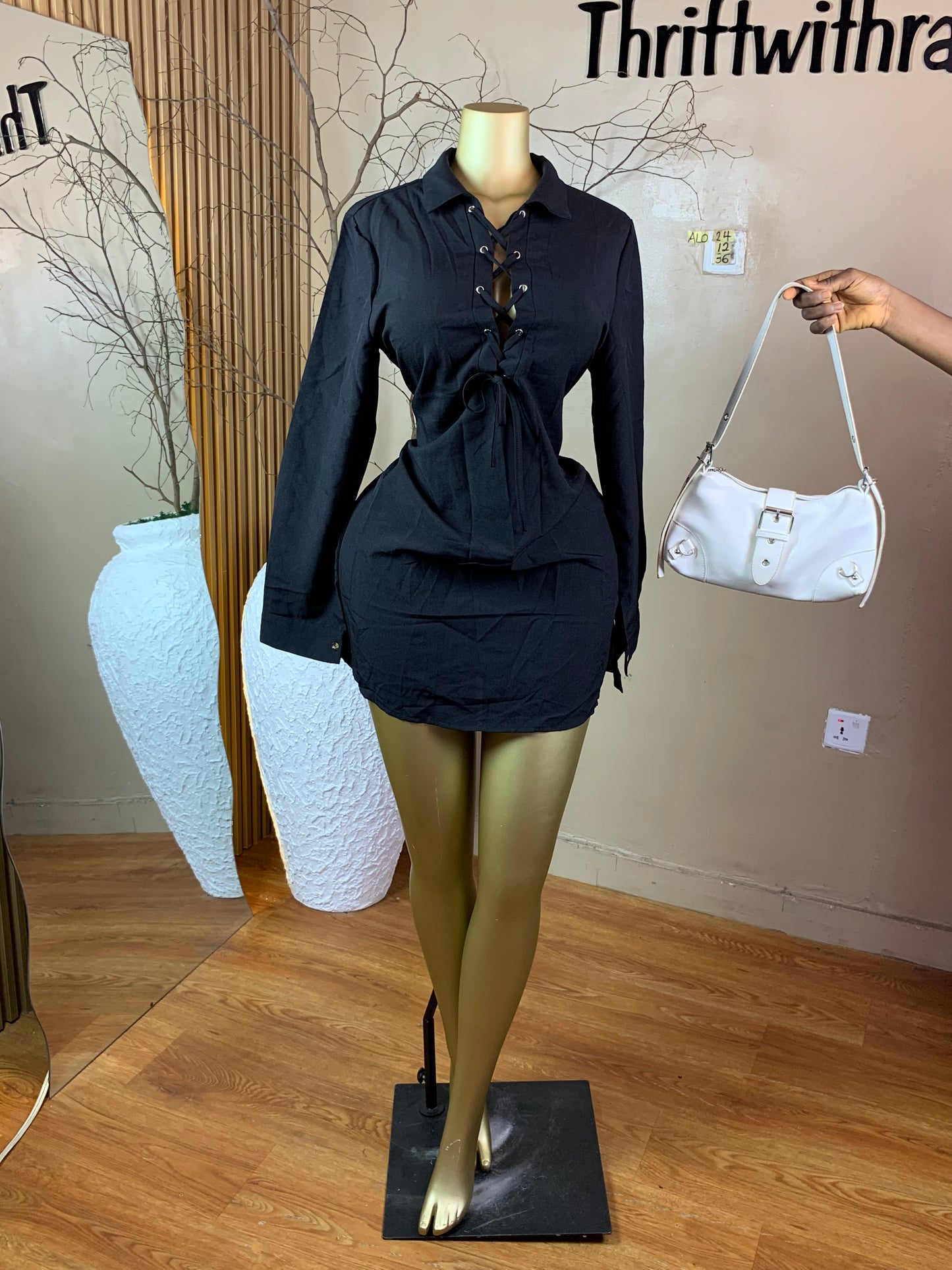 SIZE12 ALO24 BLACK DRESS Length36