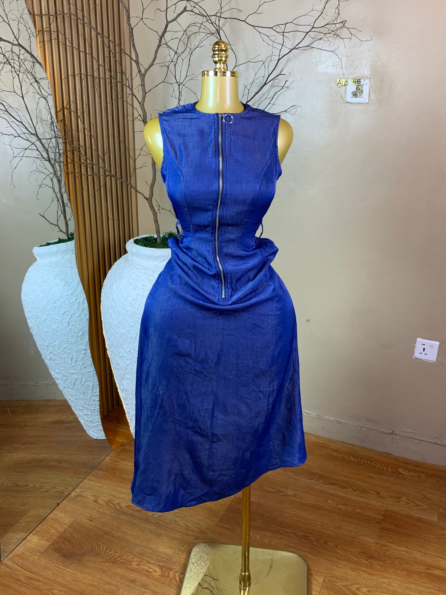 SIZE6 ALO46 BLUE DRESS Length49