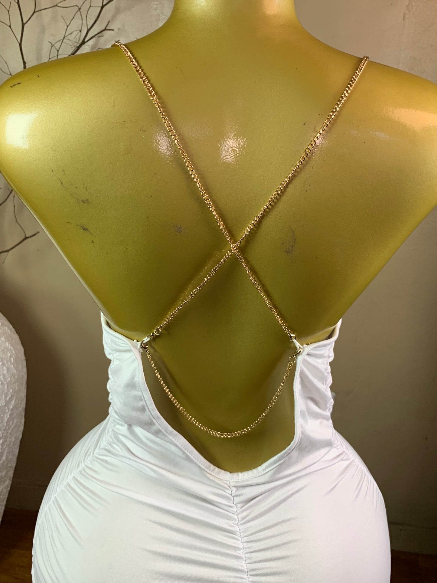 SIZE6 ALO59 WHITE DRESS Length34