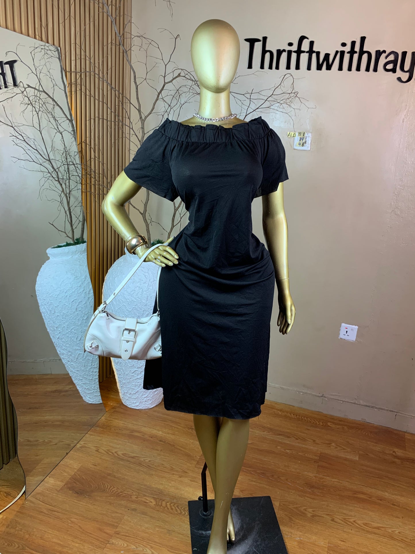 SIZE14 ALO81 BLACK DRESS Length48