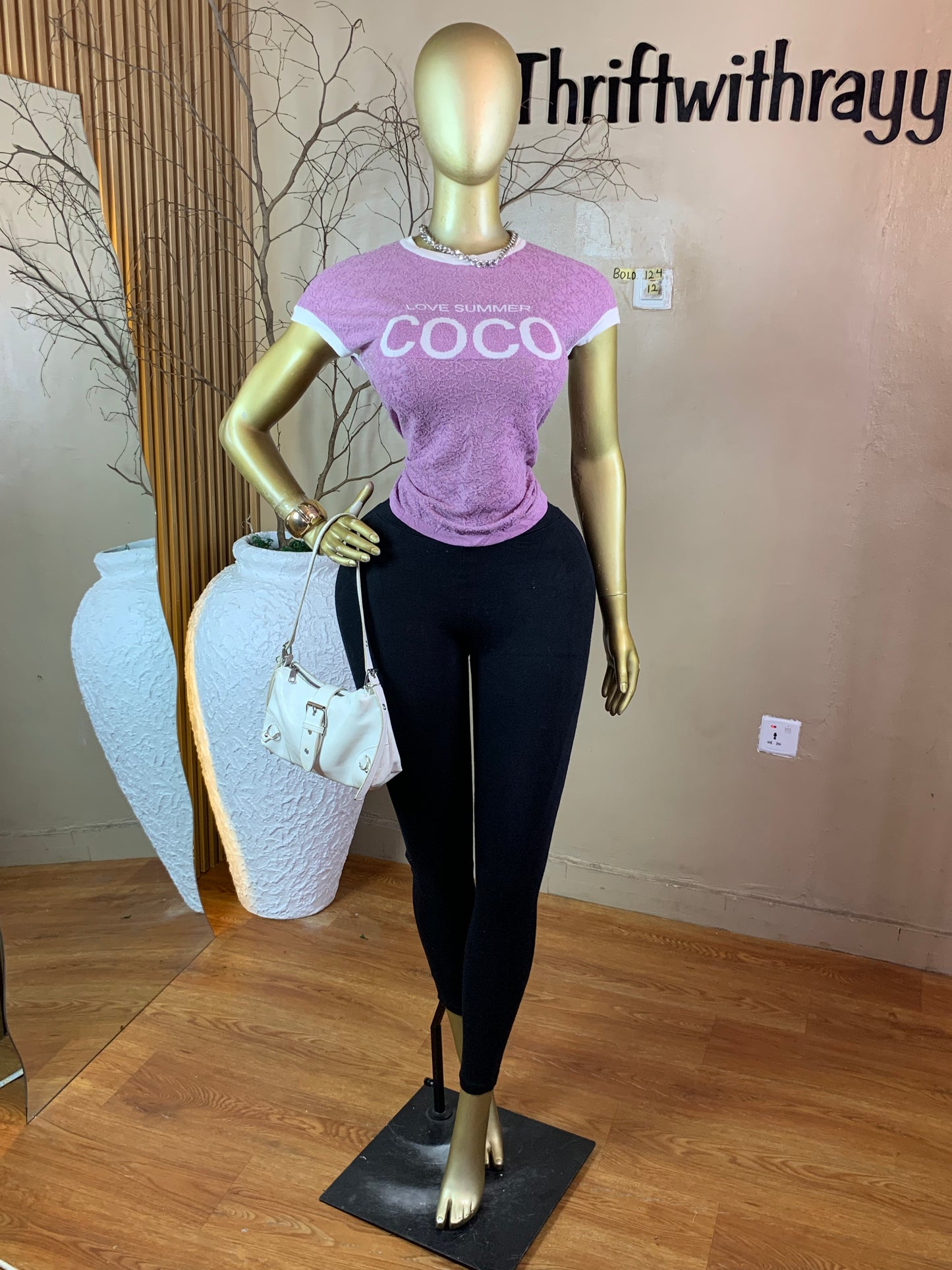 SIZE12 BOLD124 PURPLE&WHITE top
