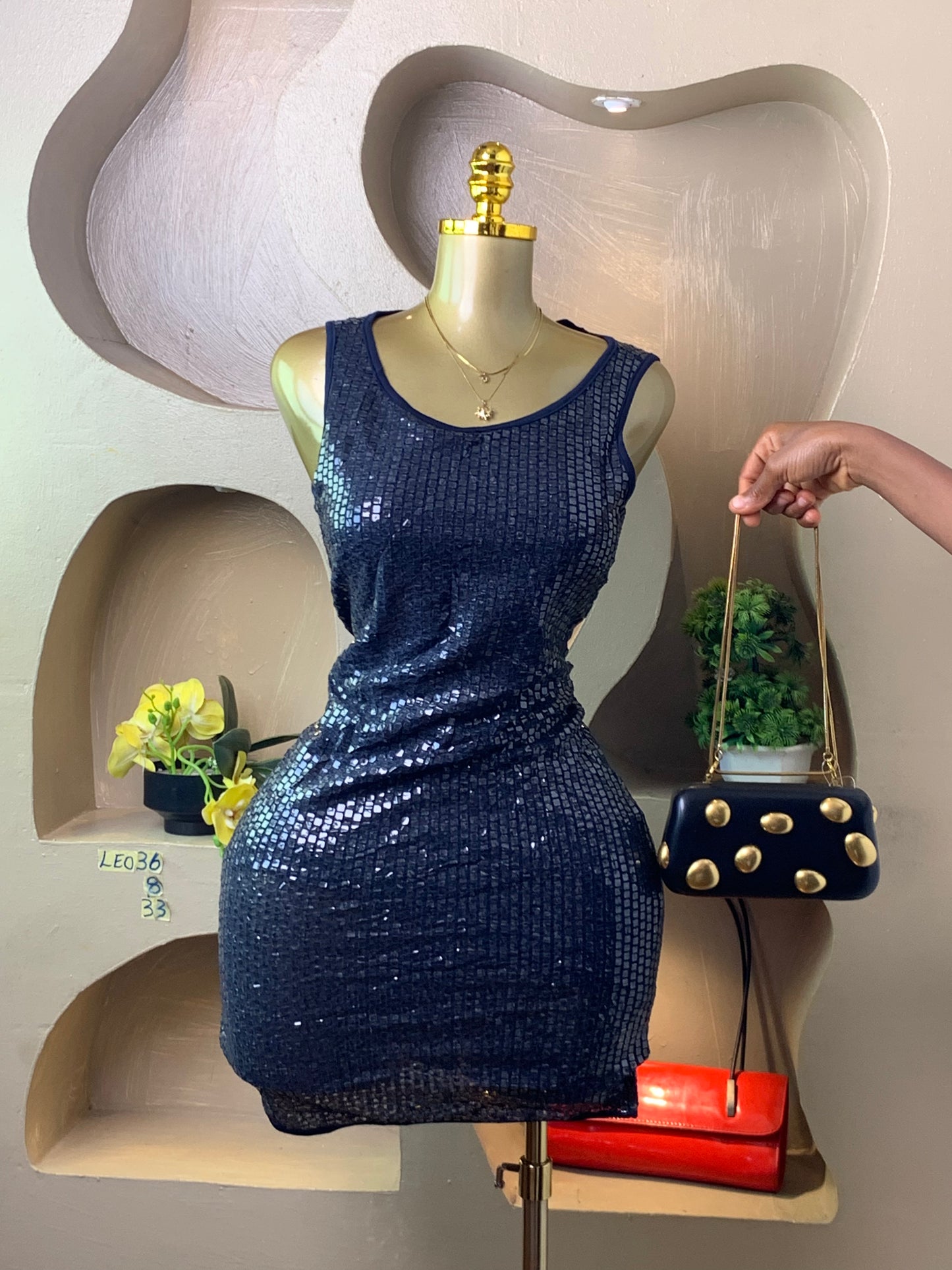 LEO36 BLUE DRESS SIZE8 Length33