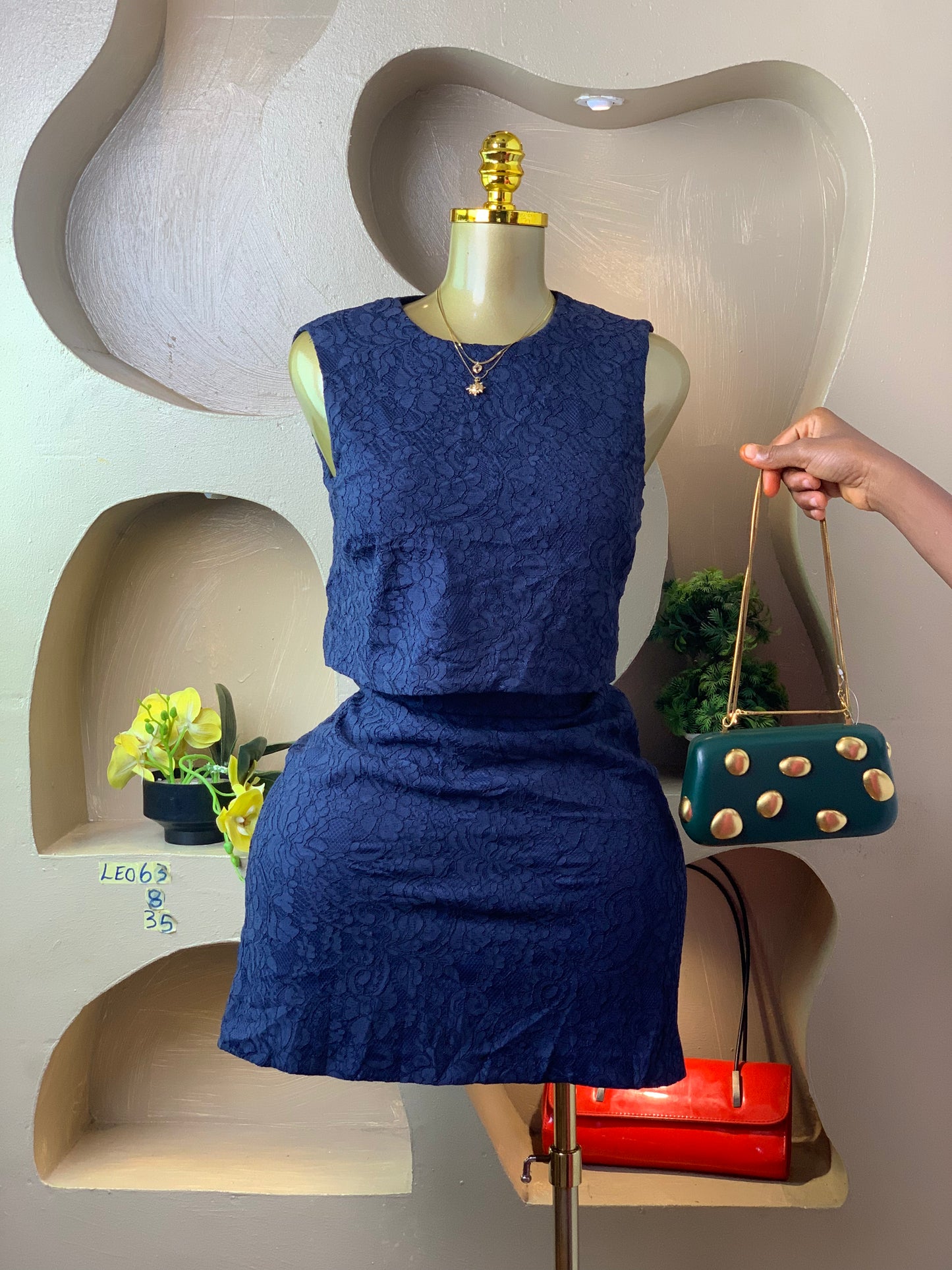 LEO63 BLUE DRESS SIZE8 Length35