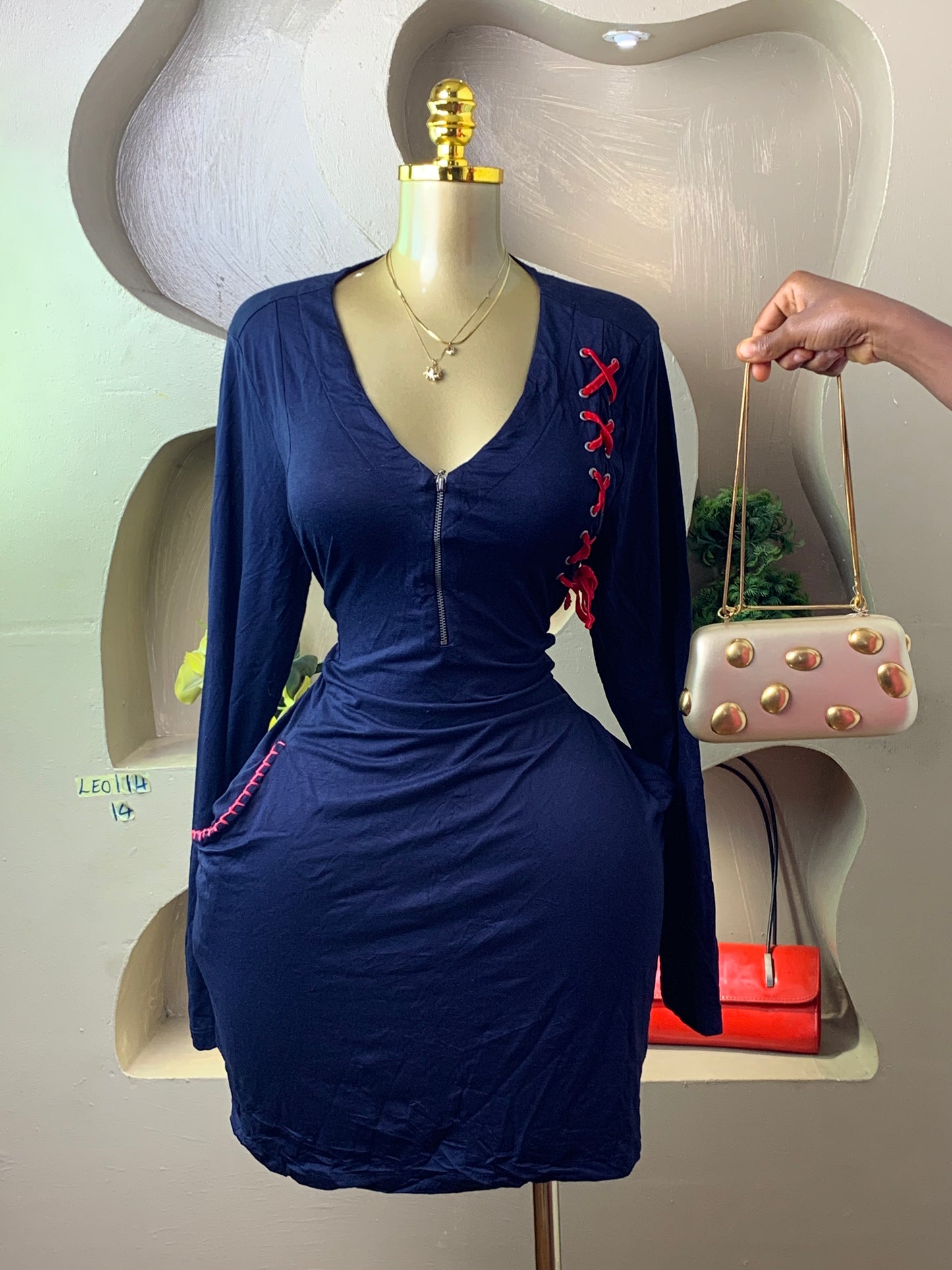 LEO114 BLUE DRESS SIZE14