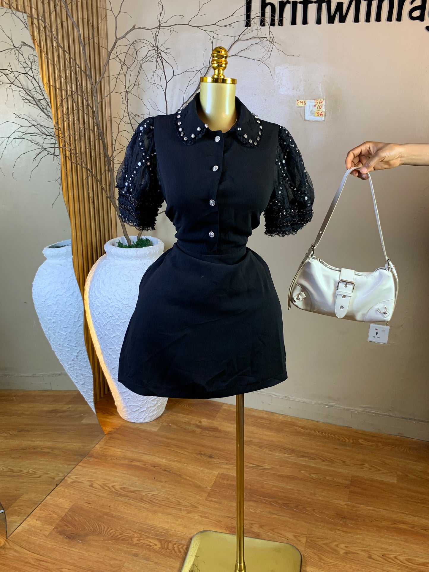 DAMSEL54 SIZE10 Length36 black corporate dress