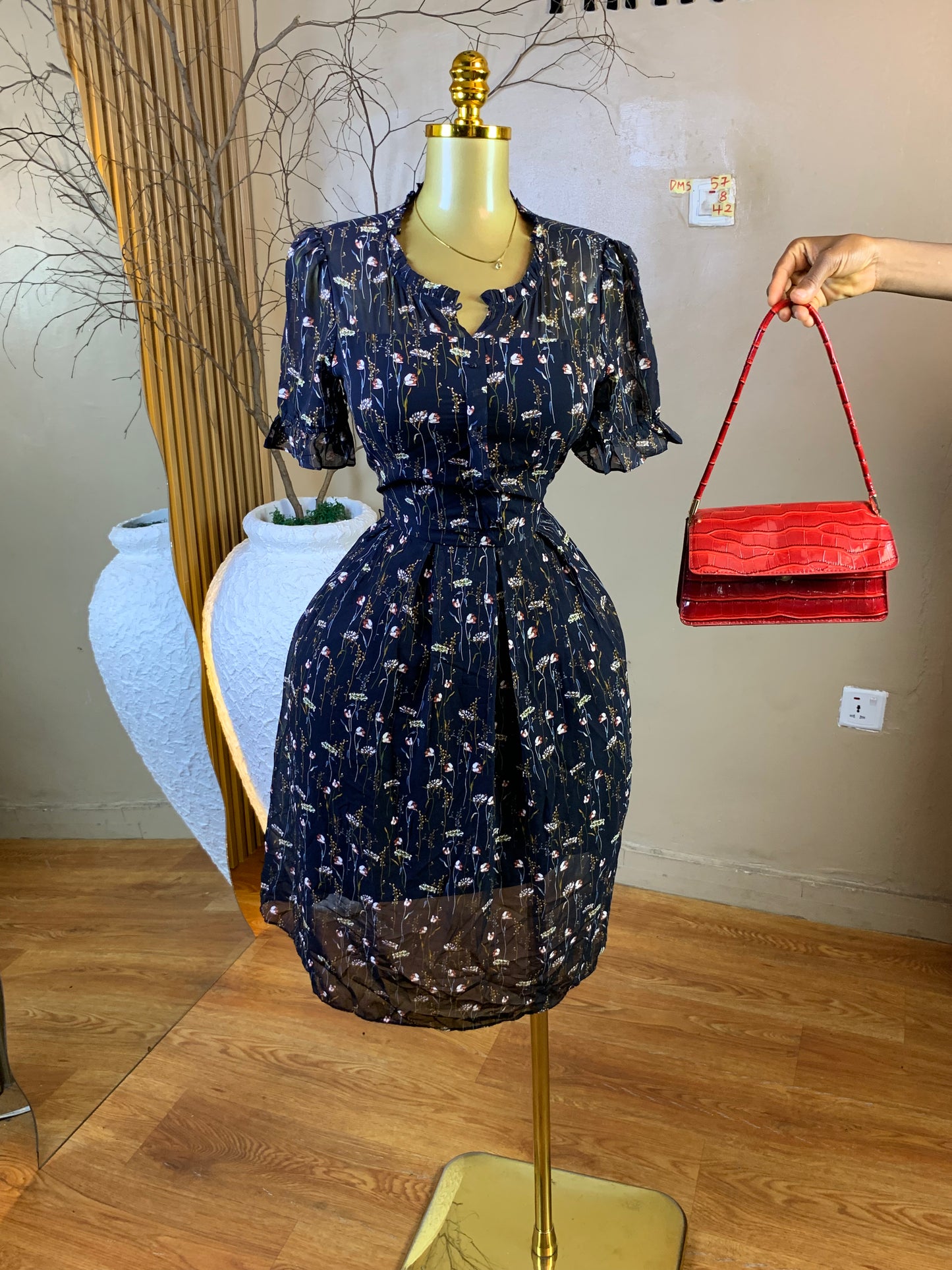 DAMSEL57 SIZE8 Length42 chiffon dress