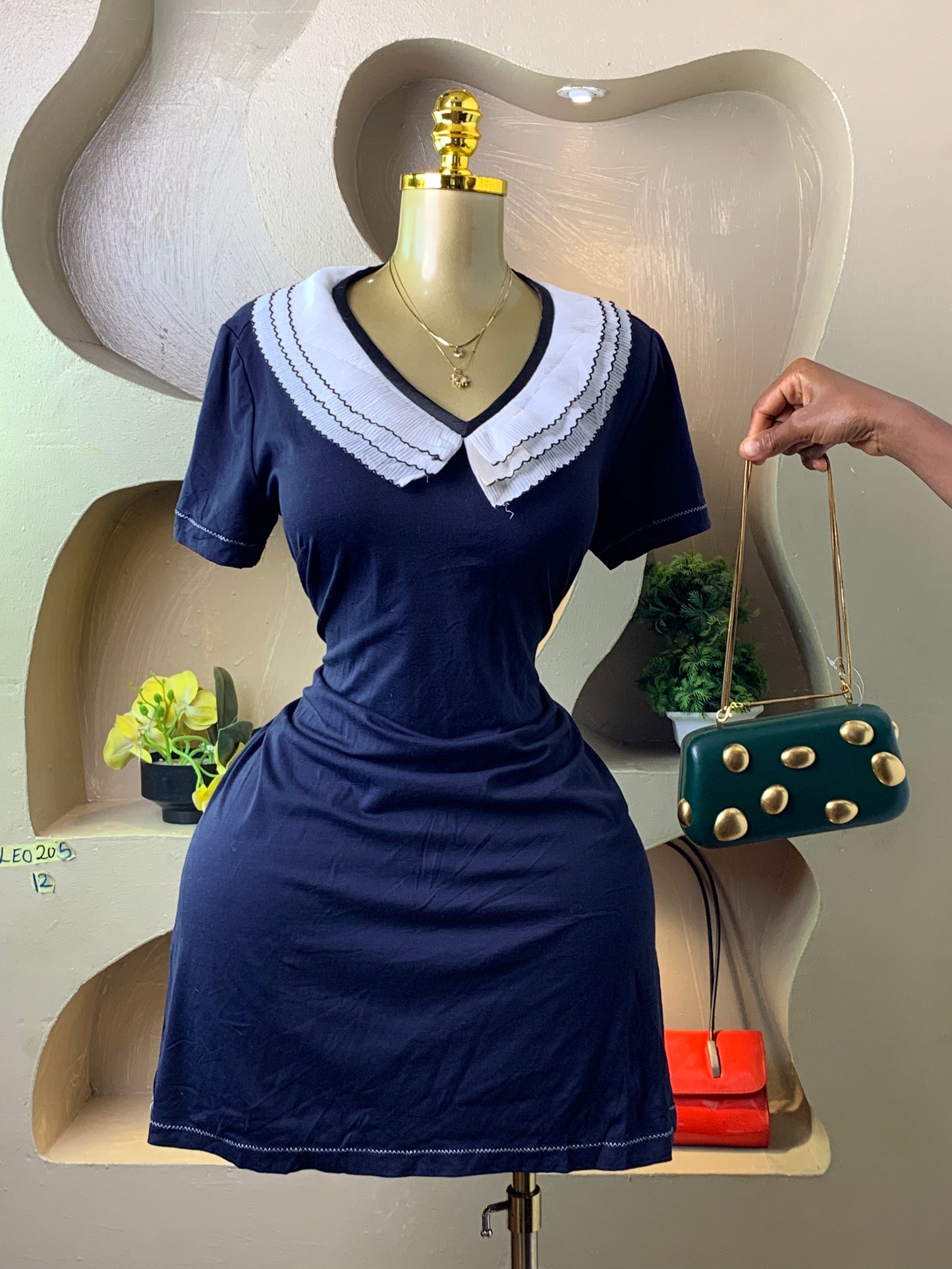 LEO205 NAVY BLUE DRESS SIZE12