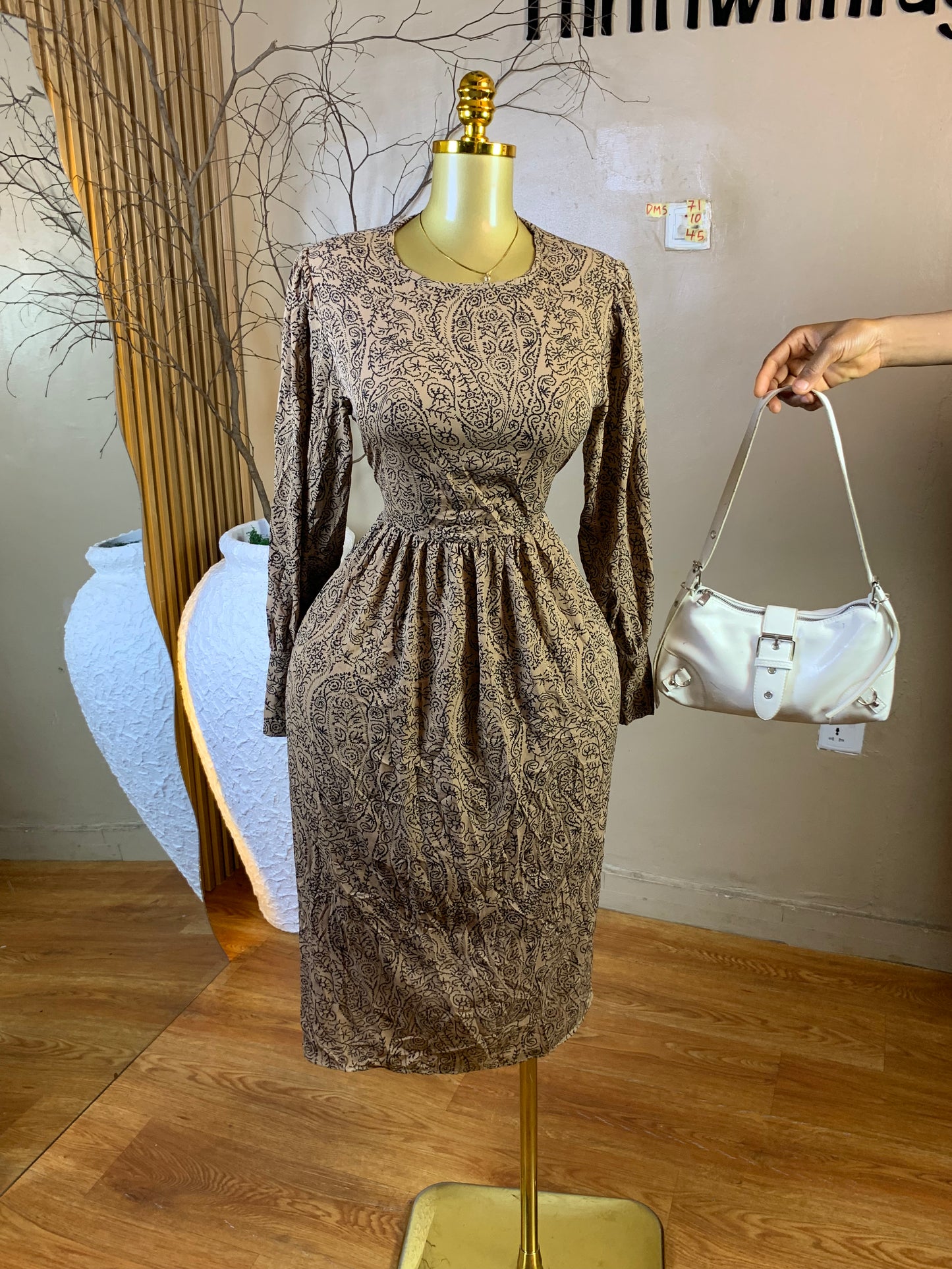 DAMSEL71 SIZE10 Length45 chiffon dress