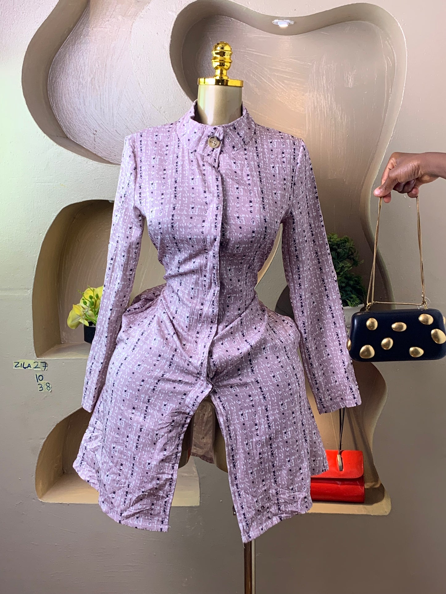 ZILA27 LILAC DRESS SIZE10 Length38