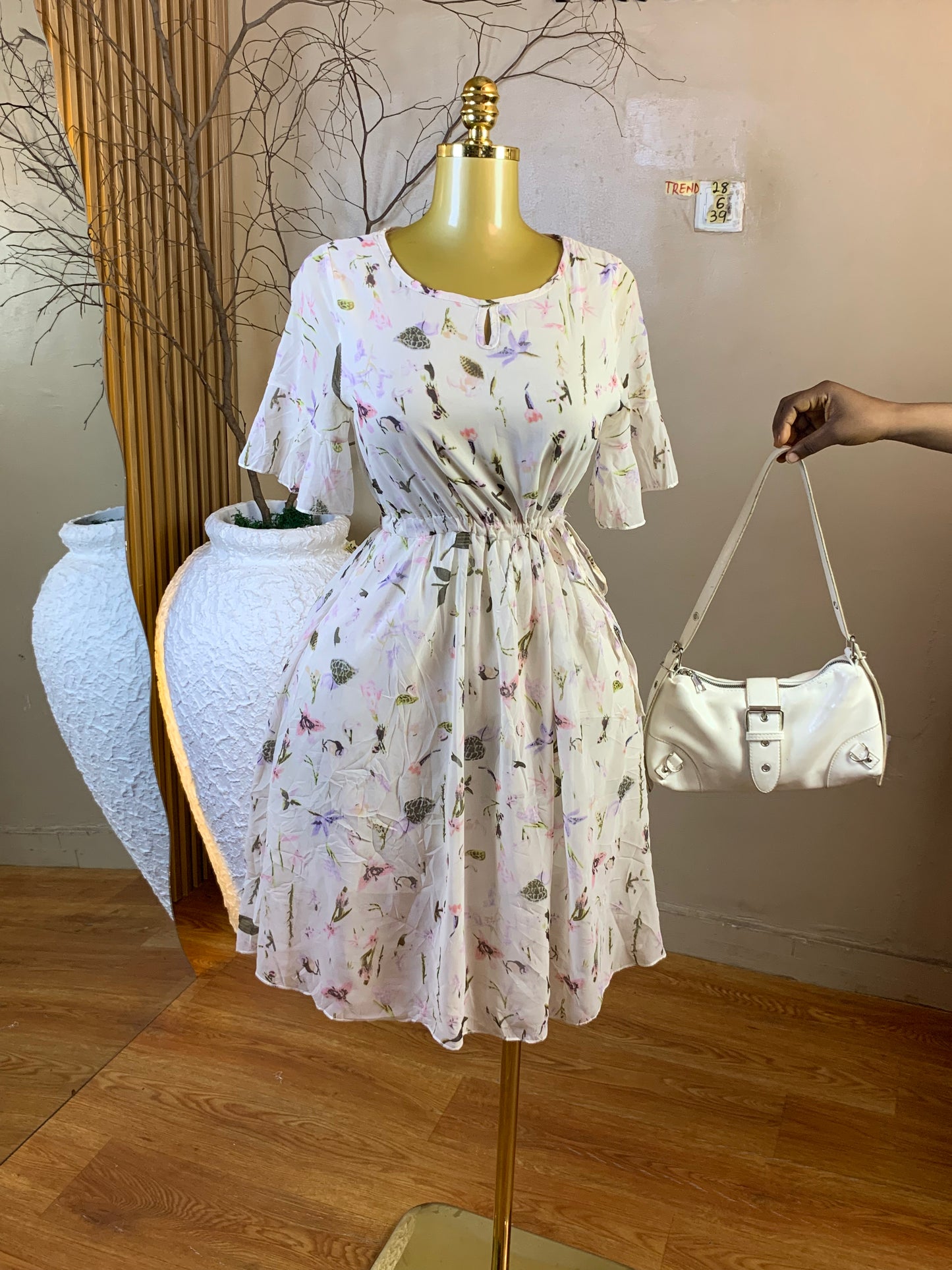 TREND28 SIZE6 Length39 chiffon dress