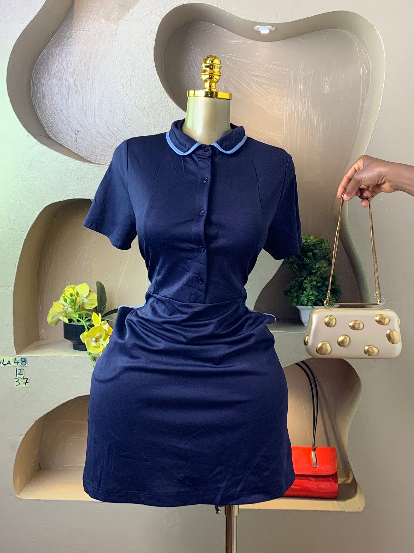 ZILA48 BLUE DRESS SIZE12 Length37