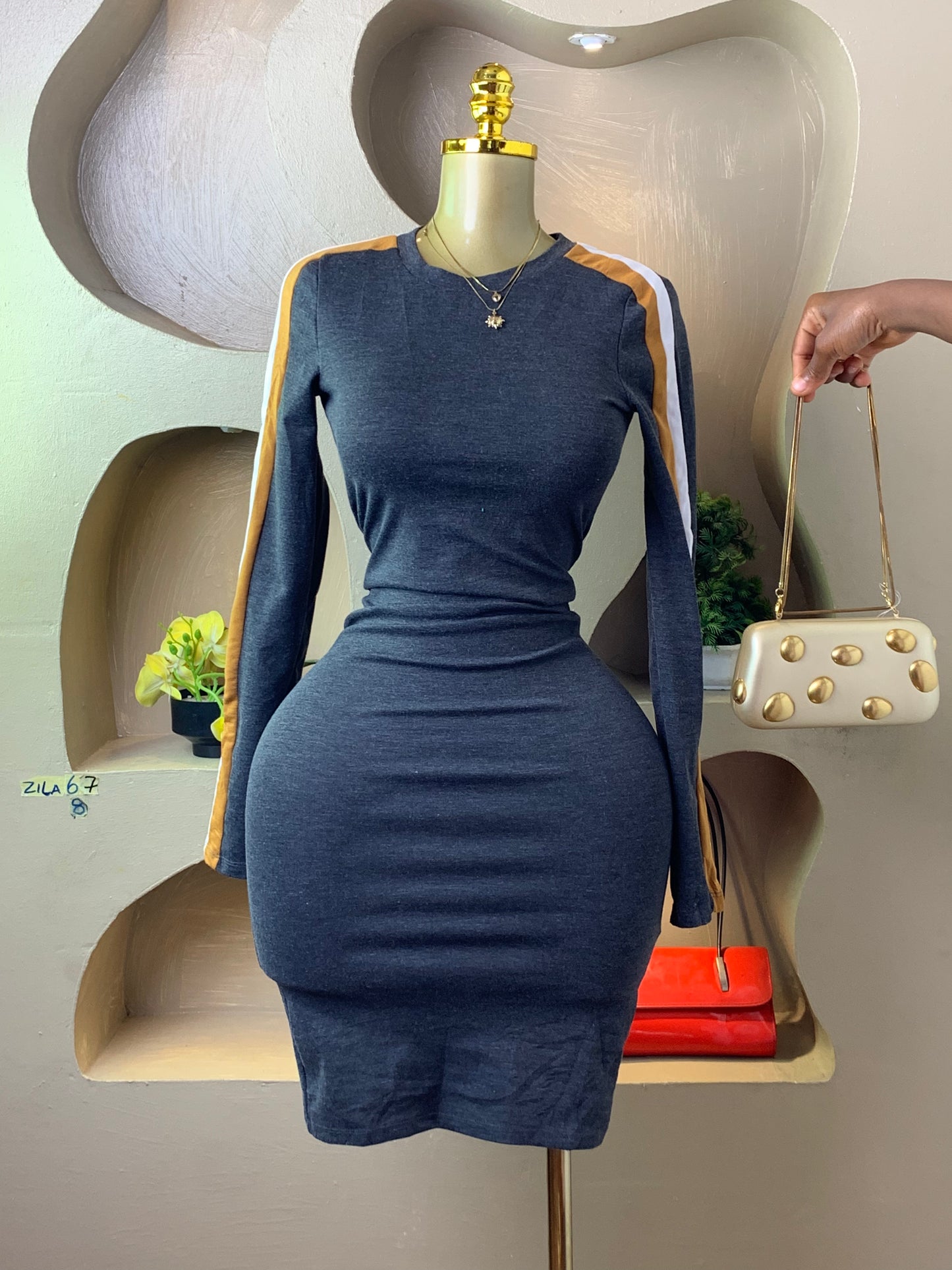ZILA67 GREY DRESS SIZE8