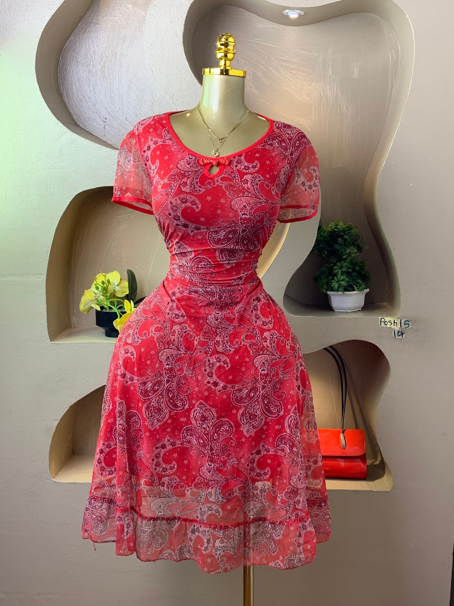 POSH15 RED DRESS SIZE14