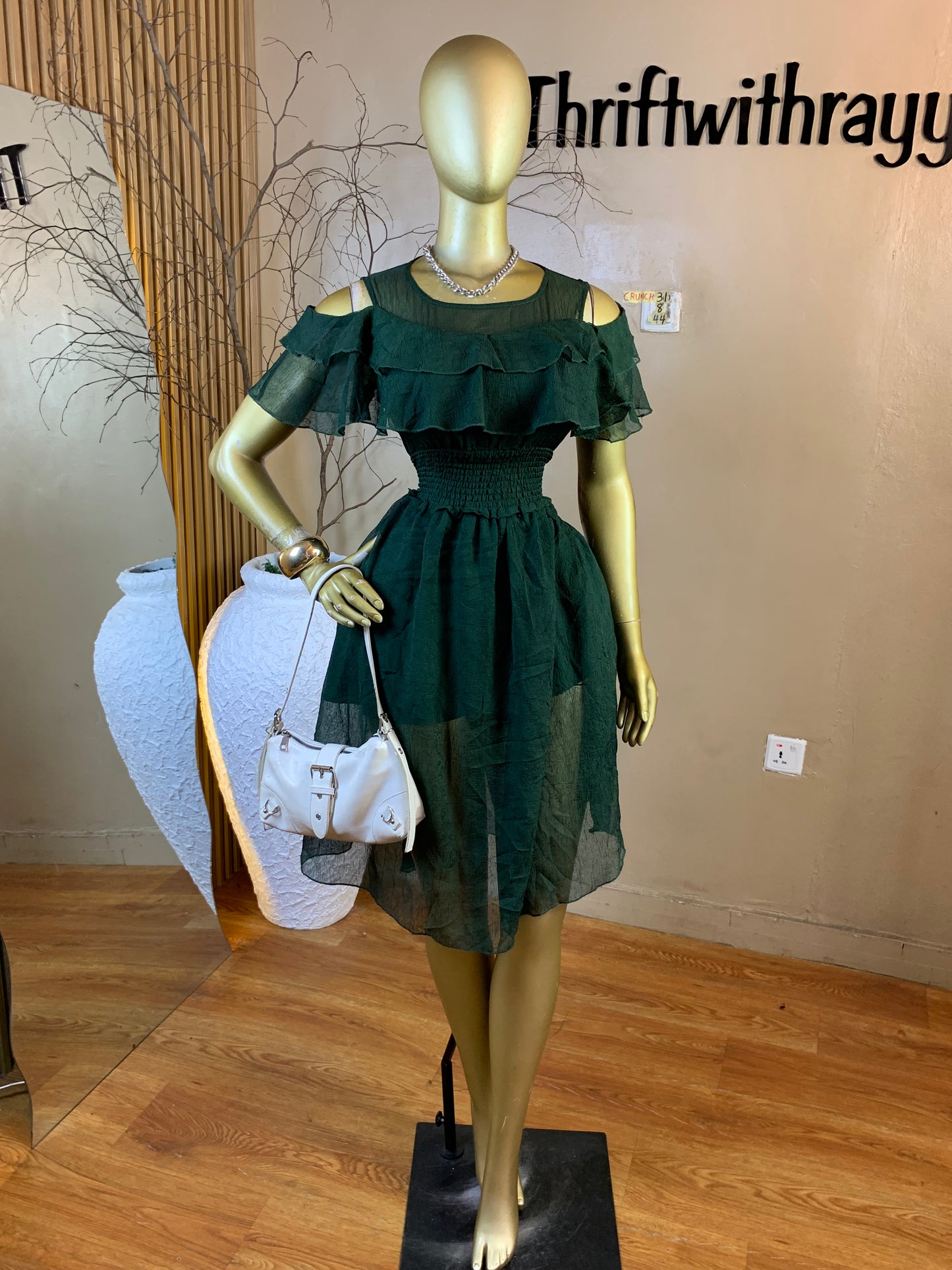 CRUNCH31 SIZE8 Length44 green dress