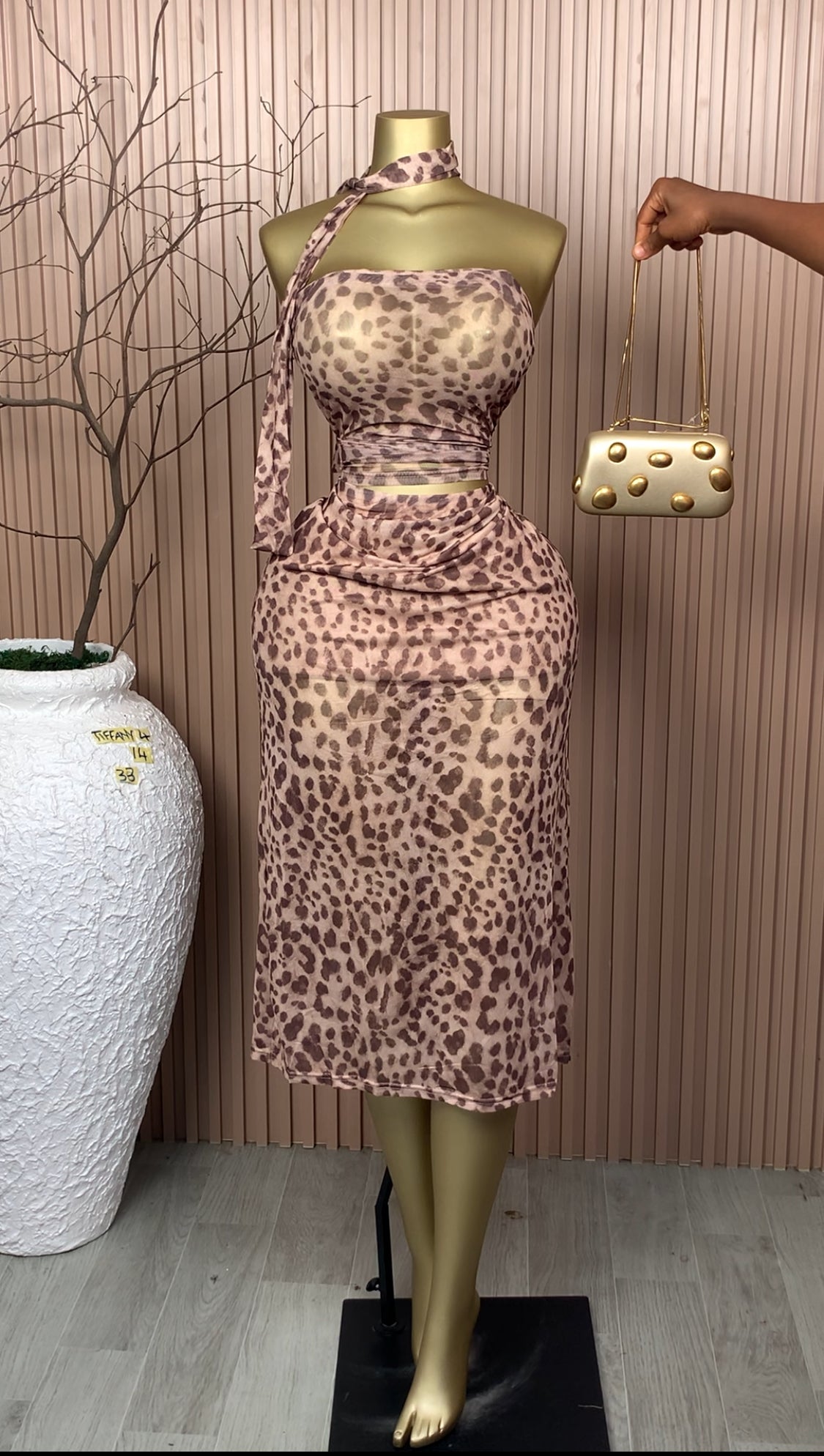 UK Size 10,12&14 Tiffany4 Brand New Two Piece Animal print Length33