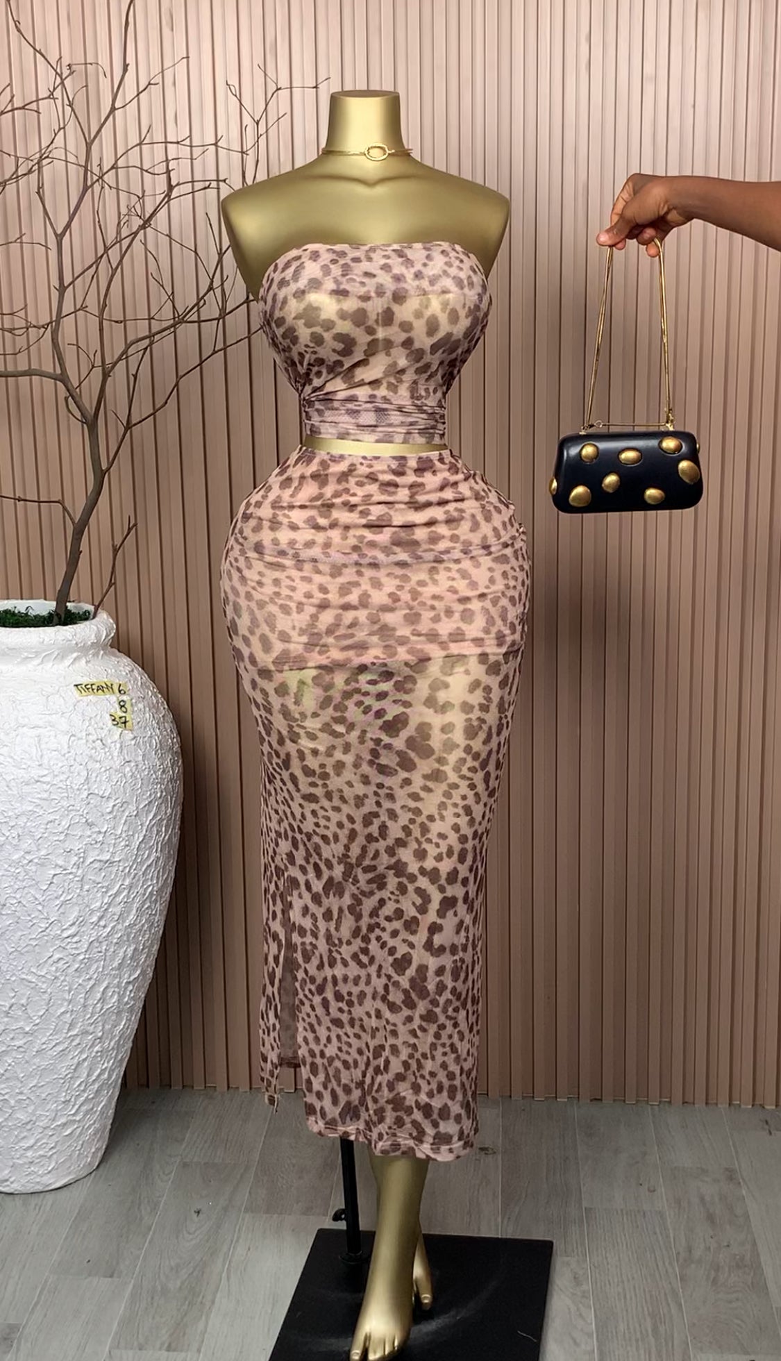 UK Size 8 Tiffany6 Brand New Two Piece Animal Print Length37
